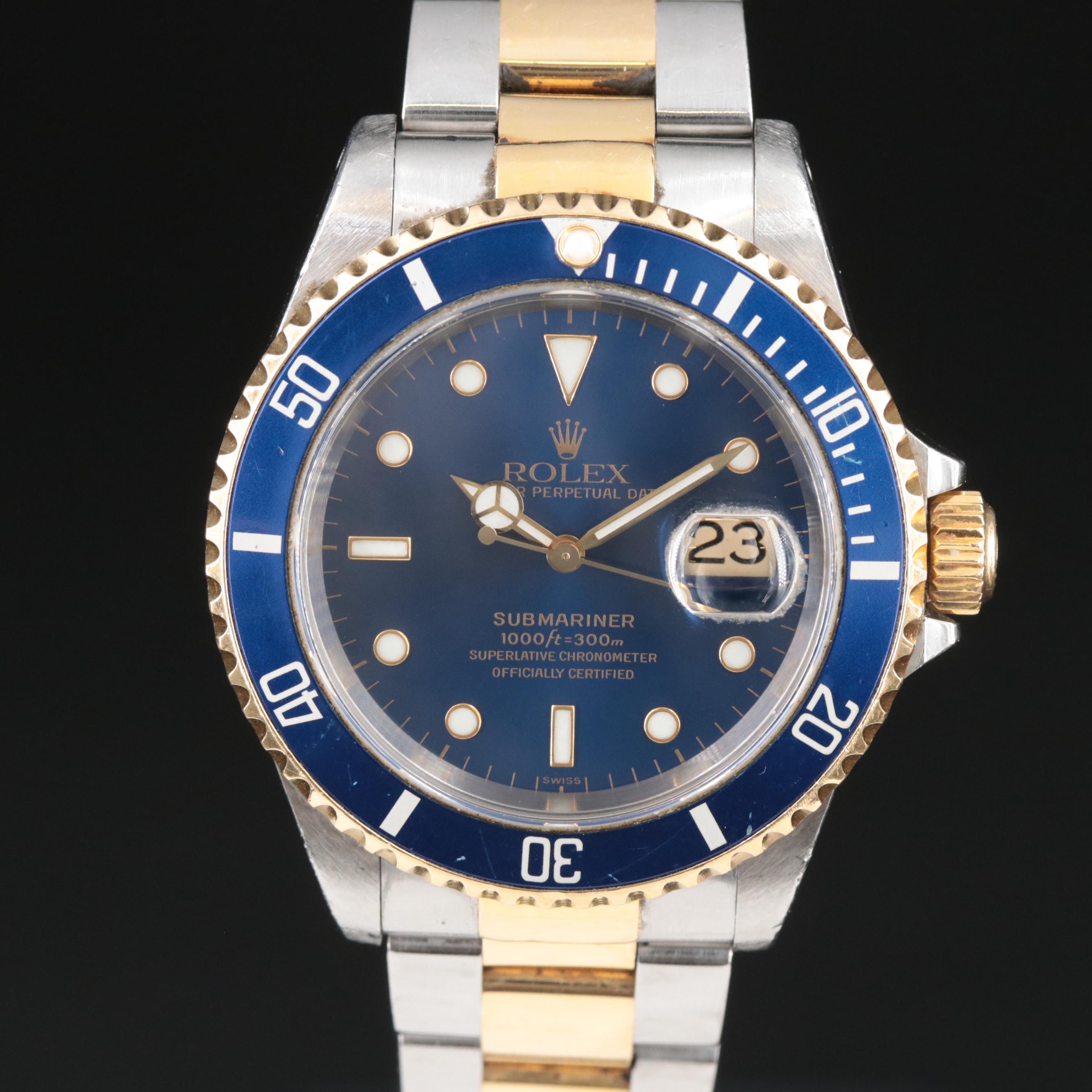 1999 Rolex Submariner Date Two-Tone Automatic Watch
