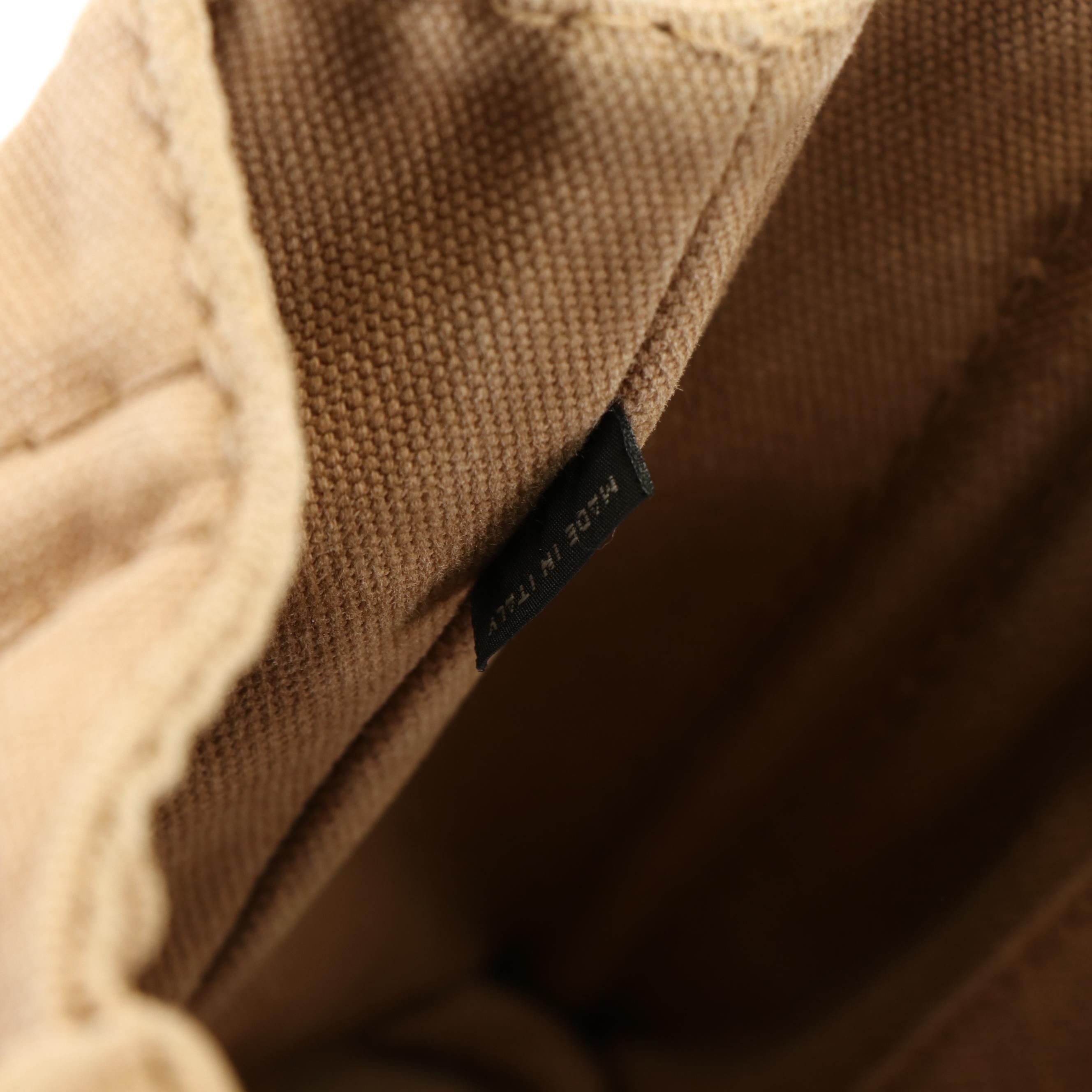 Prada Canapa Mini Logo Tote in Tan Canvas