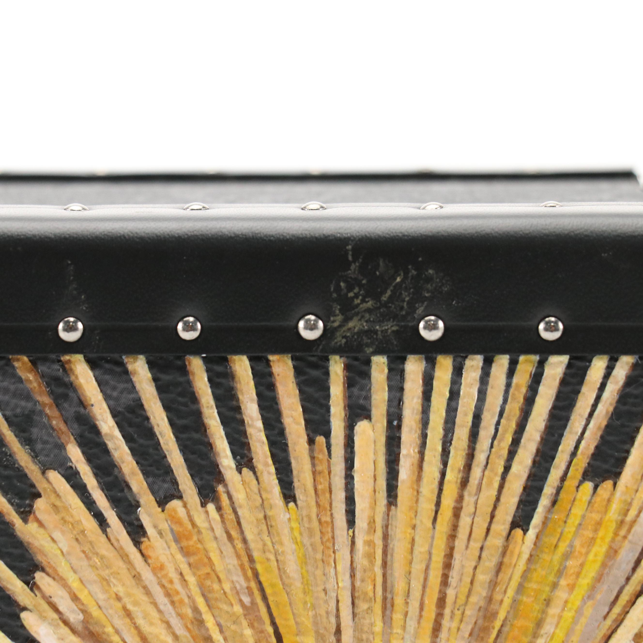 Louis Vuitton Hand-Painted Crossbody Trunk Box Bag in Monogram Eclipse Canvas