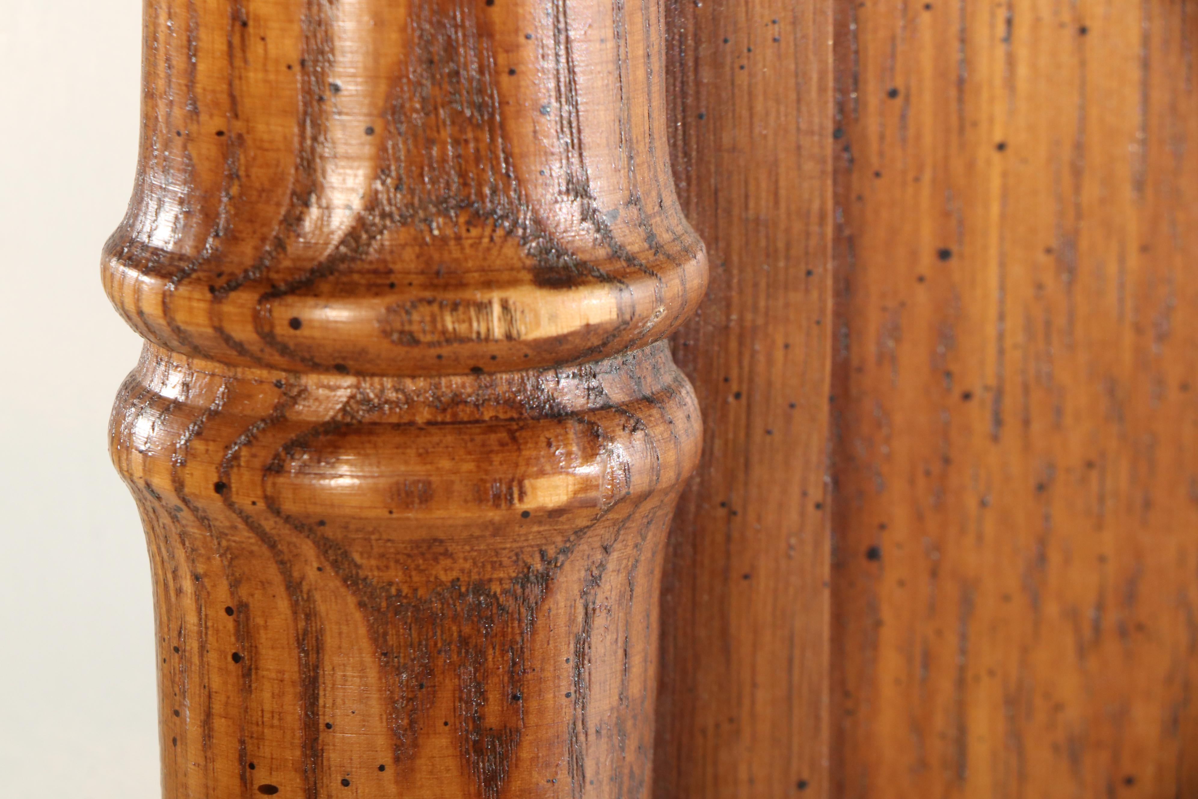 Stanley Furniture Faux Bamboo Oak, Cane and Glass Illuminated China Cabinet