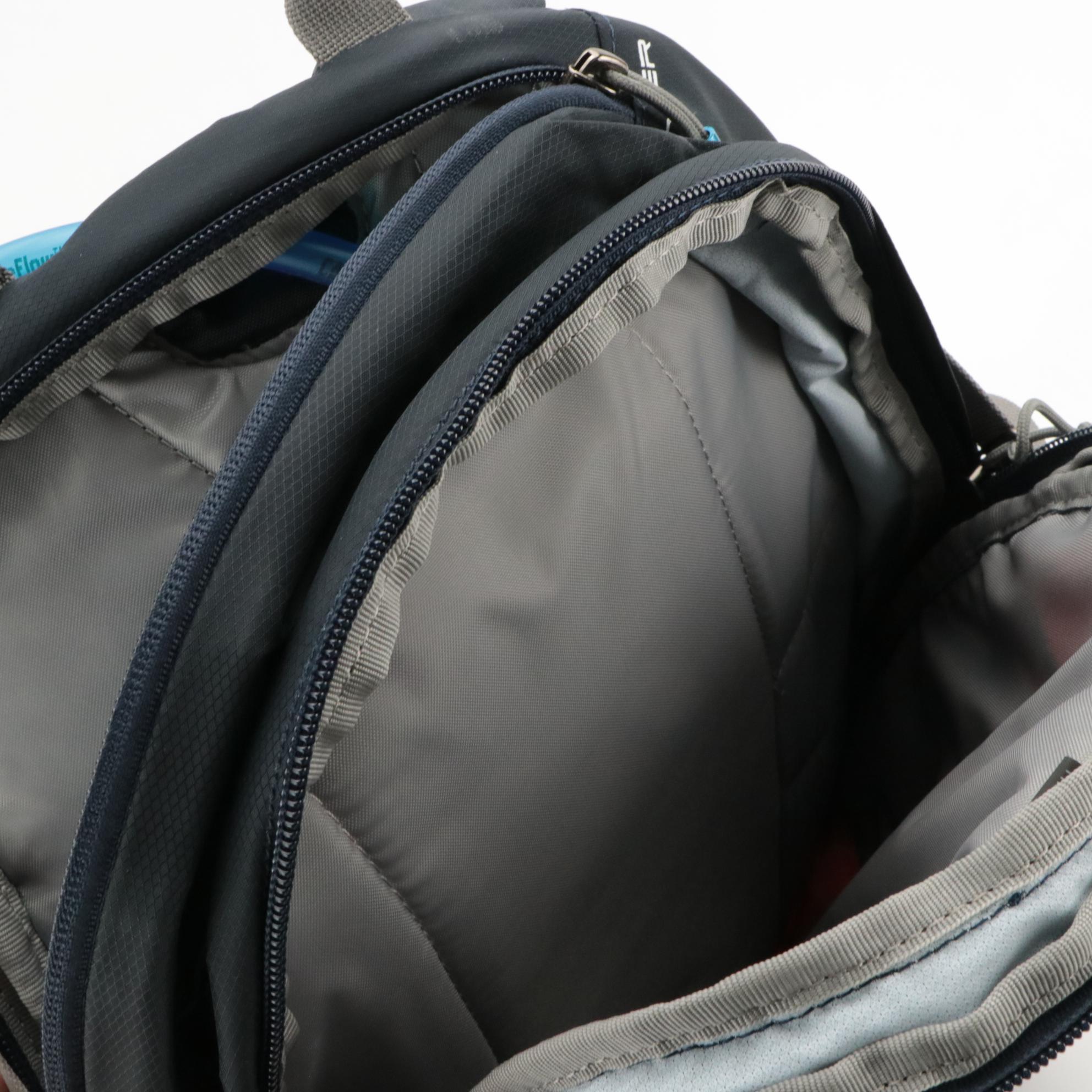 Camelbak Navy Blue Rim Runner Hiking Backpack and Purple Aurora Biking Pack