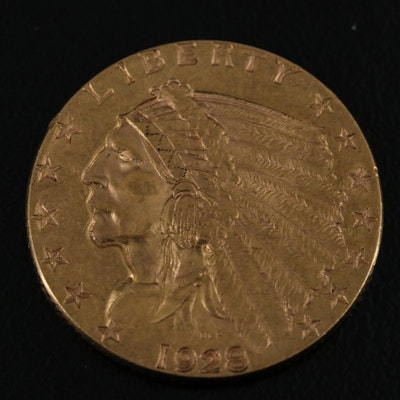 1928 Indian $2 1/2 Gold Quarter Eagle