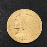 1911 Indian $2 1/2 Gold Quarter Eagle