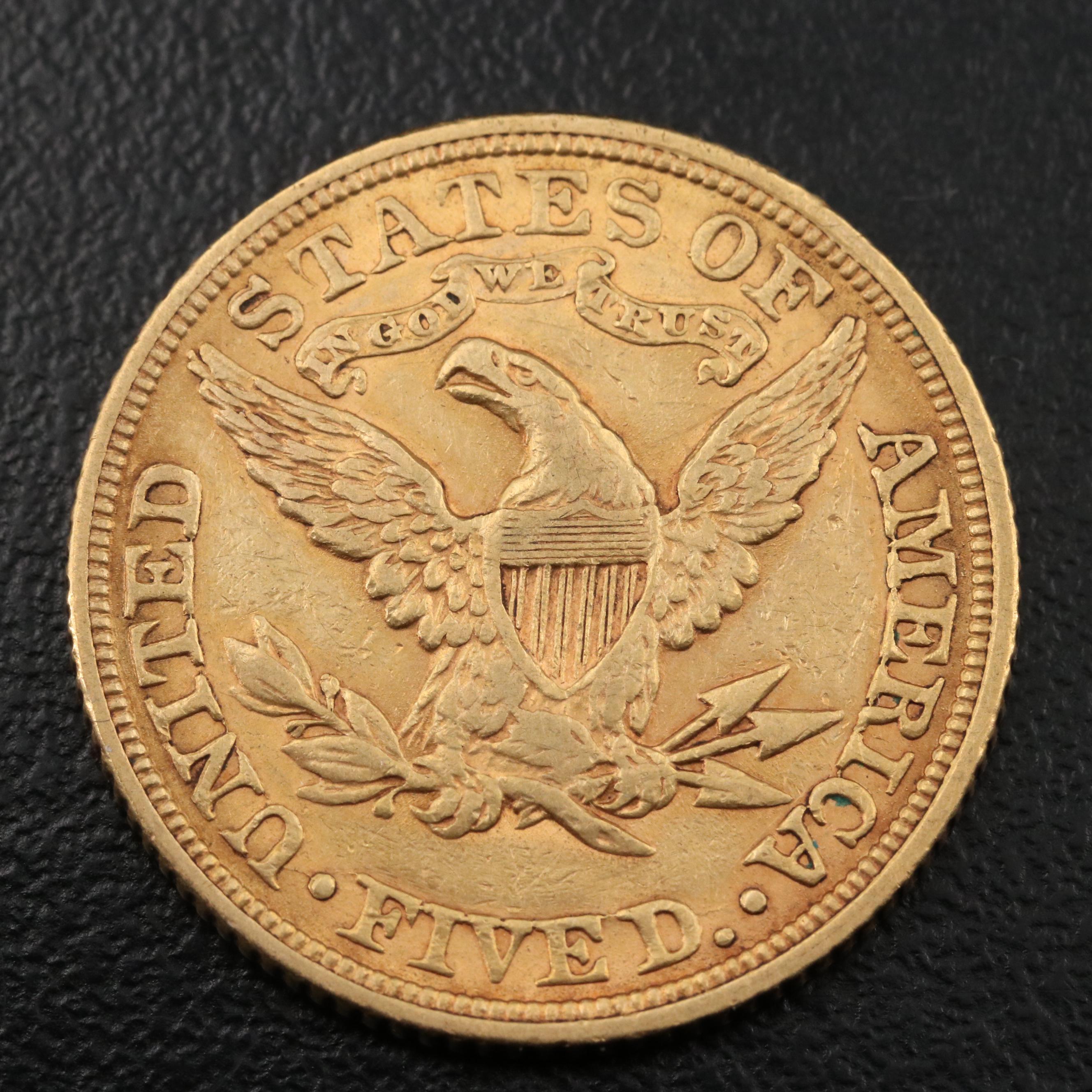 1880 Liberty Head $5 Gold Coin