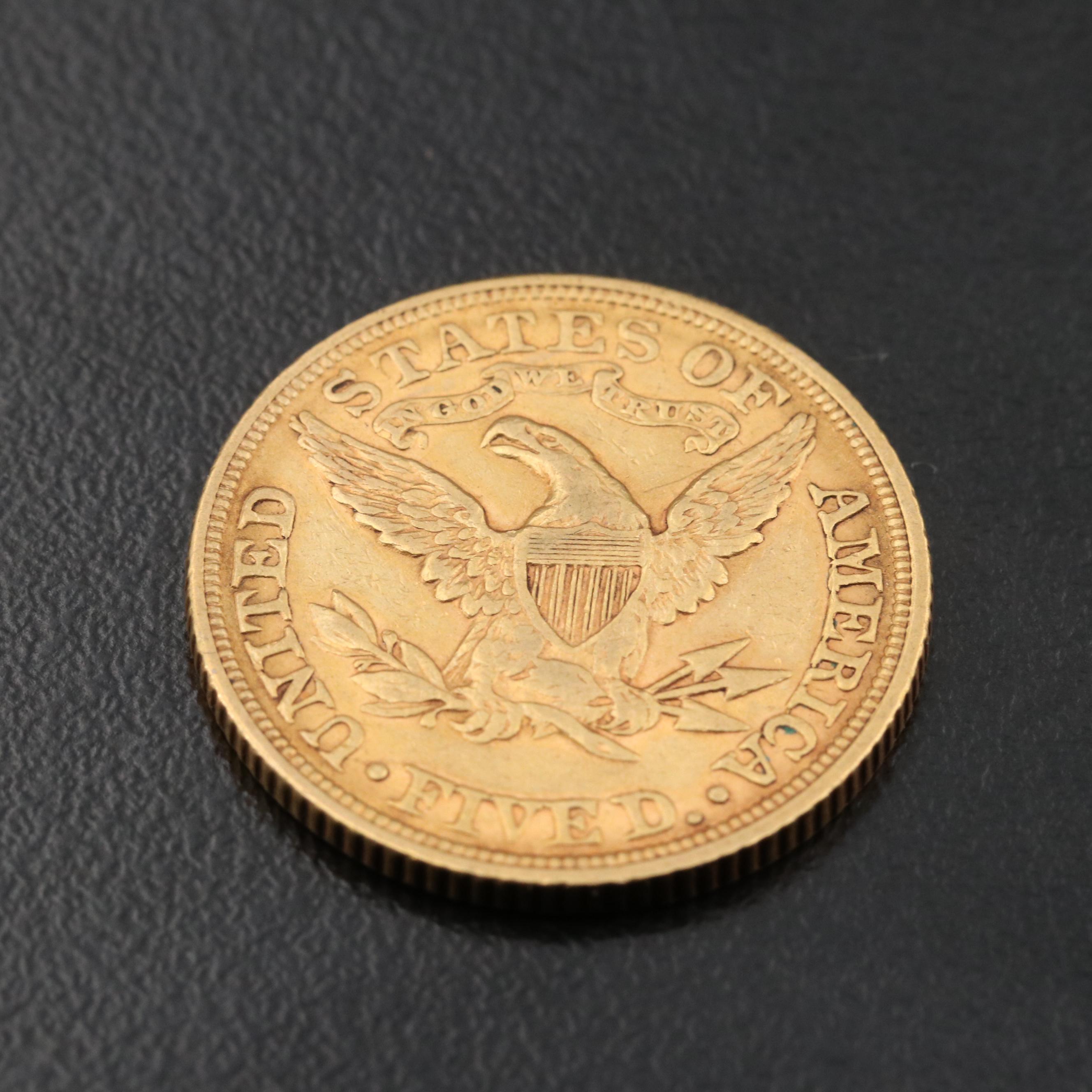 1880 Liberty Head $5 Gold Coin
