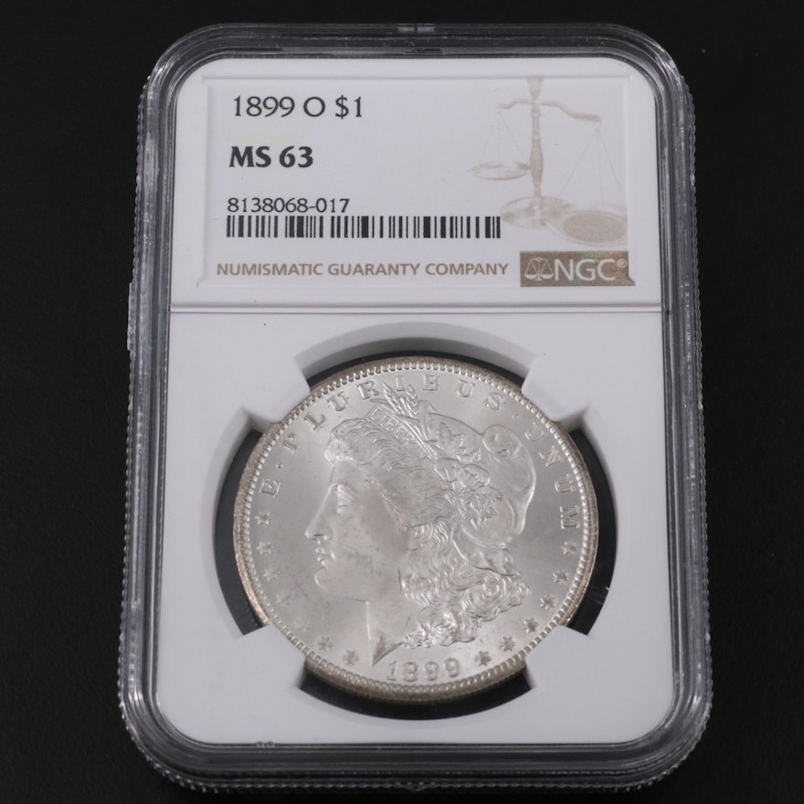 NGC Graded MS63 1899-O Morgan Silver Dollar
