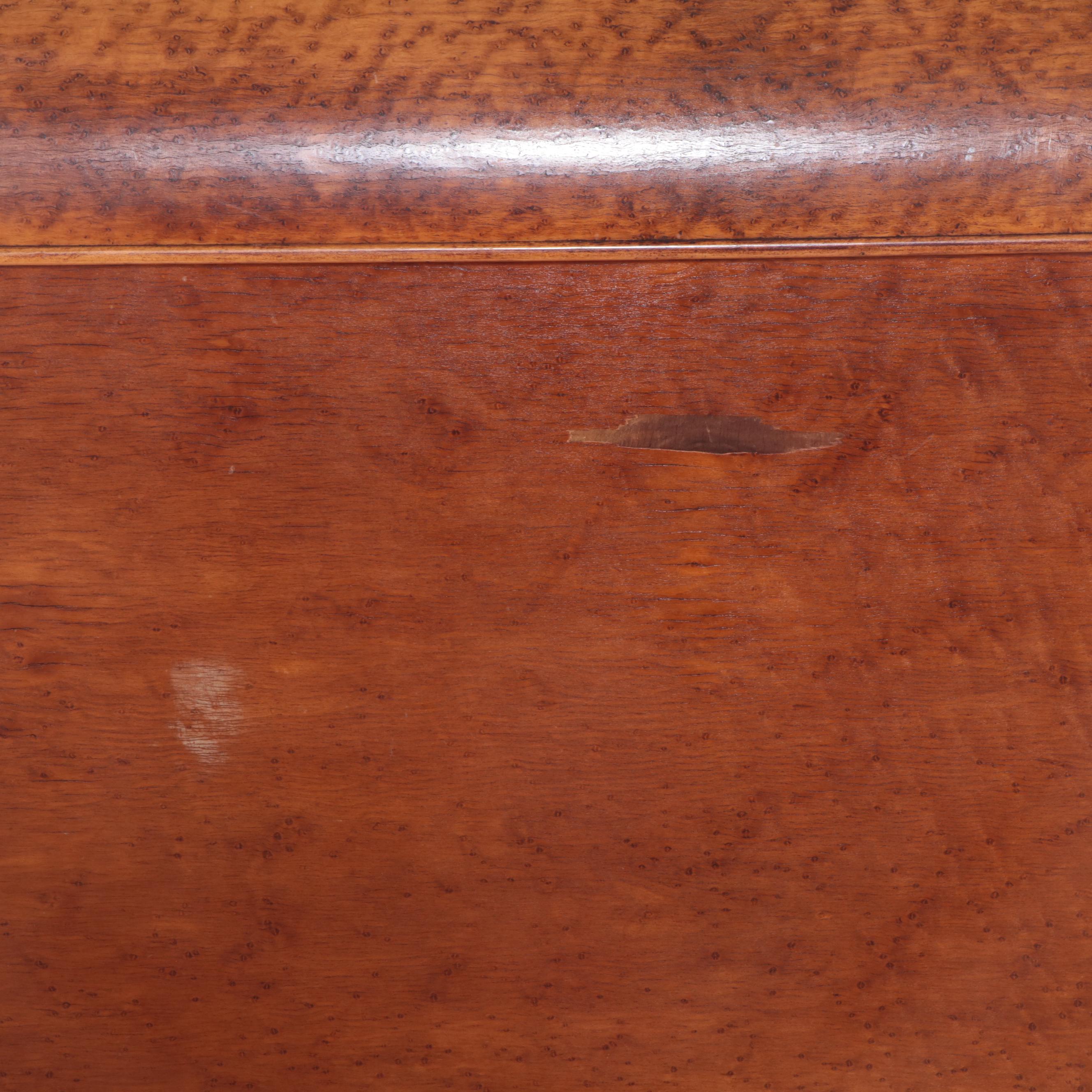 Louis Phillippe Style Birdseye Maple Sleigh Bed with Lion Paw Feet EBTH