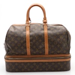 Louis Vuitton Sac Sport Travel Bag in Brown Monogram Coated Canvas