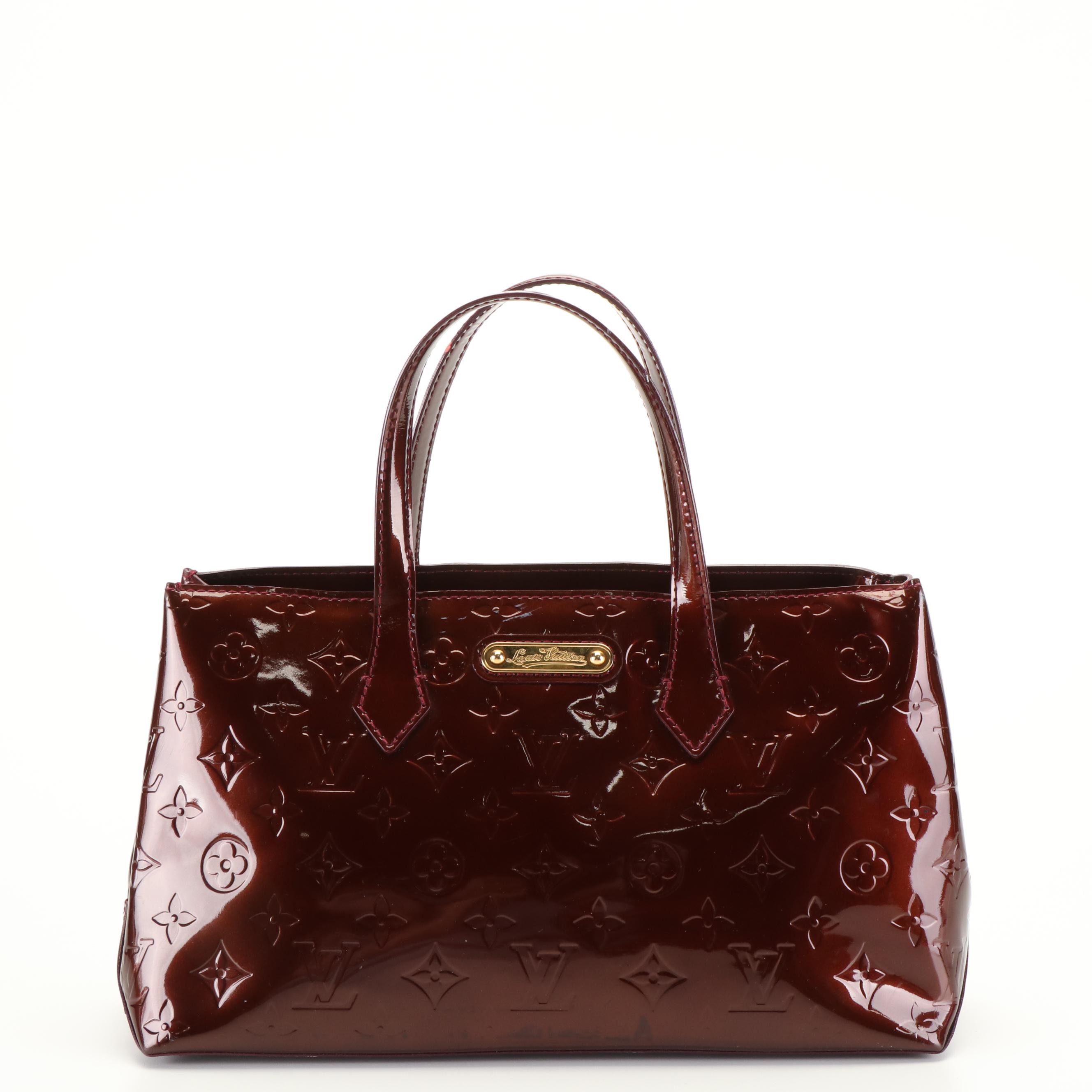 Louis Vuitton Wilshire Handbag in Vernis Amarante Leather