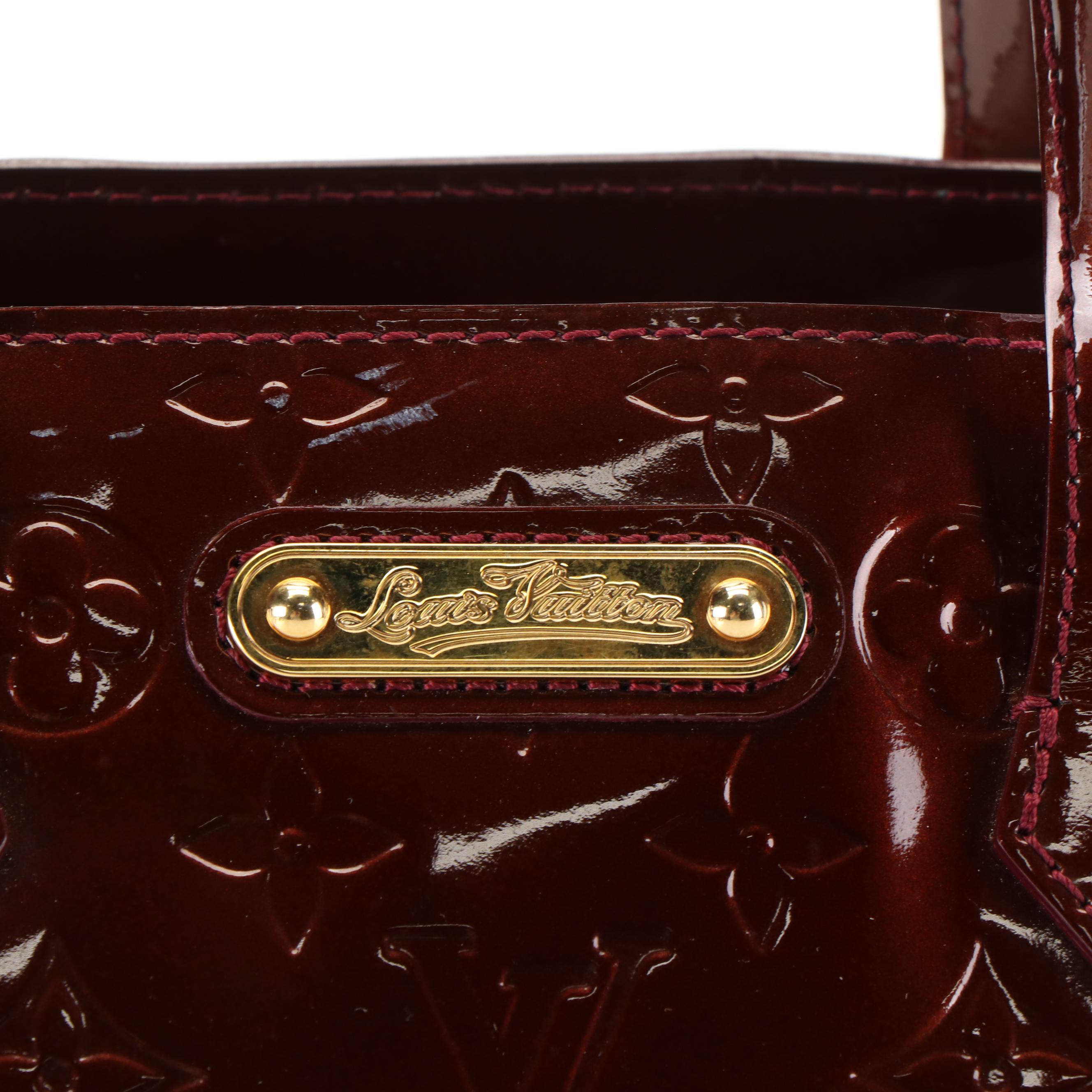 Louis Vuitton Wilshire Handbag in Vernis Amarante Leather