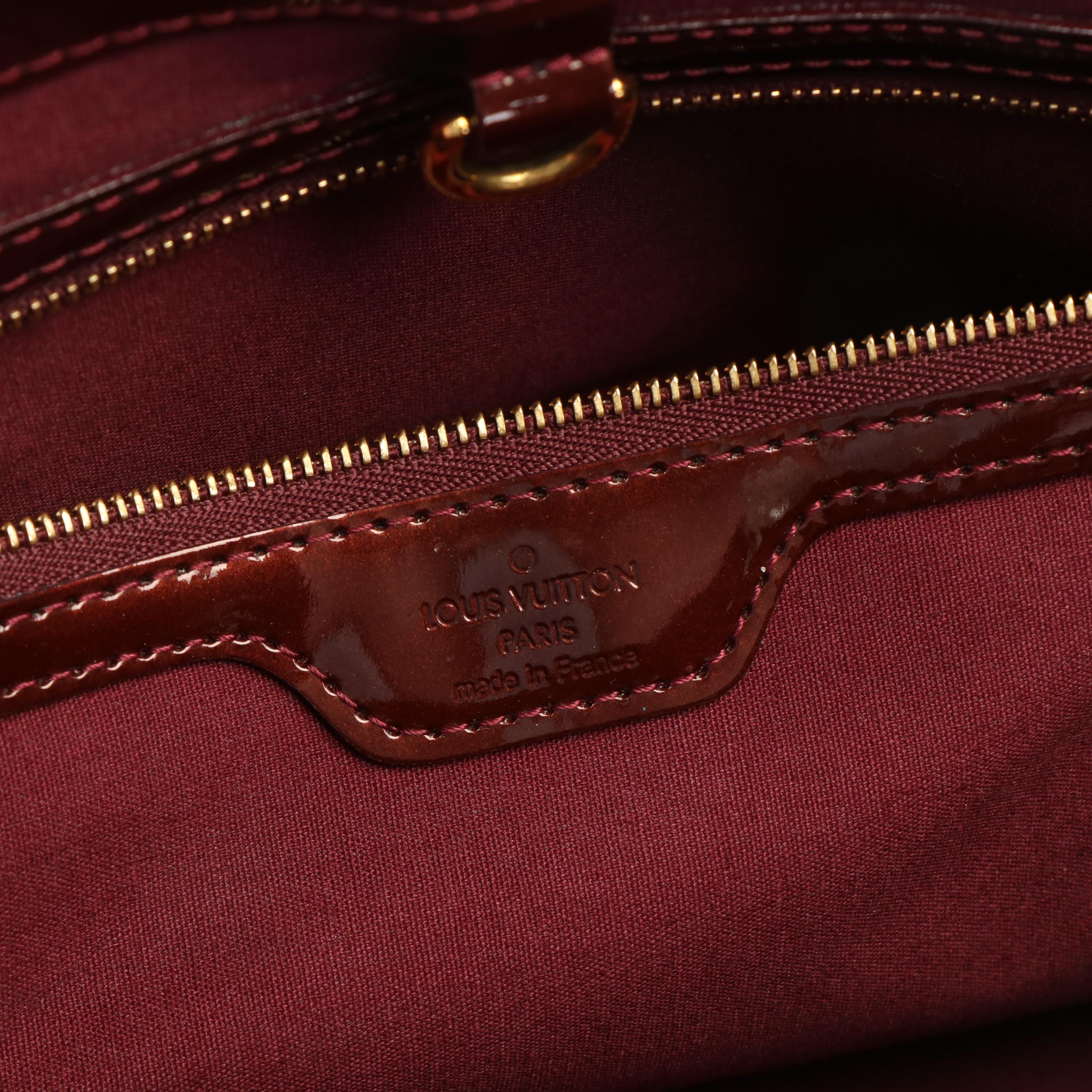 Louis Vuitton Wilshire Handbag in Vernis Amarante Leather