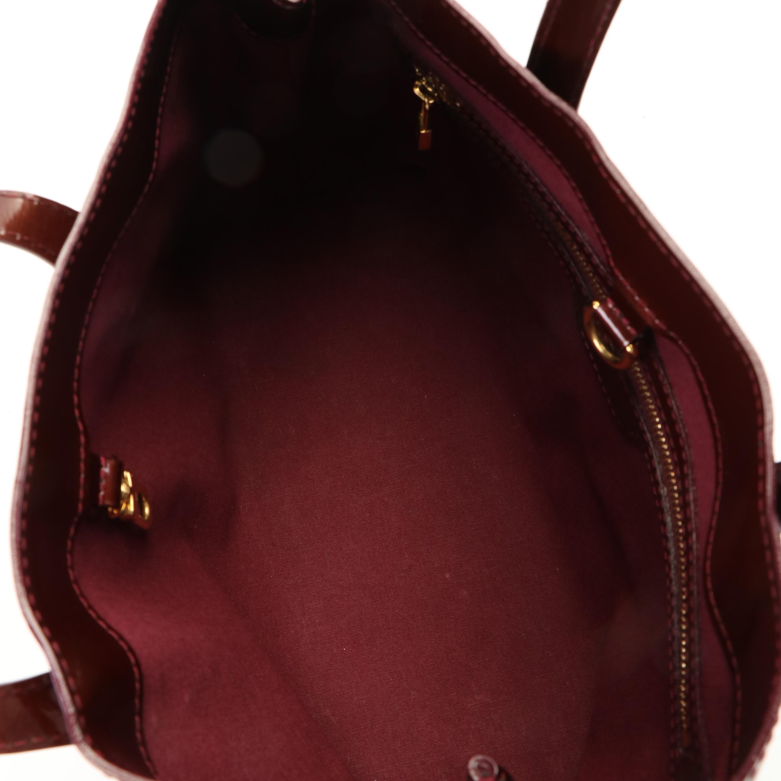 Louis Vuitton Wilshire Handbag in Vernis Amarante Leather