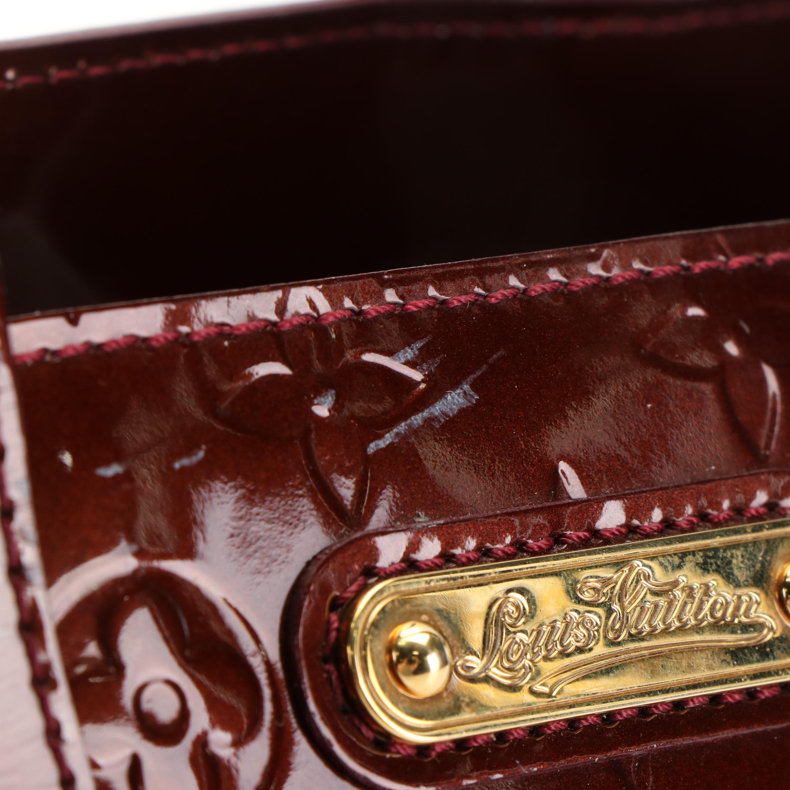 Louis Vuitton Wilshire Handbag in Vernis Amarante Leather