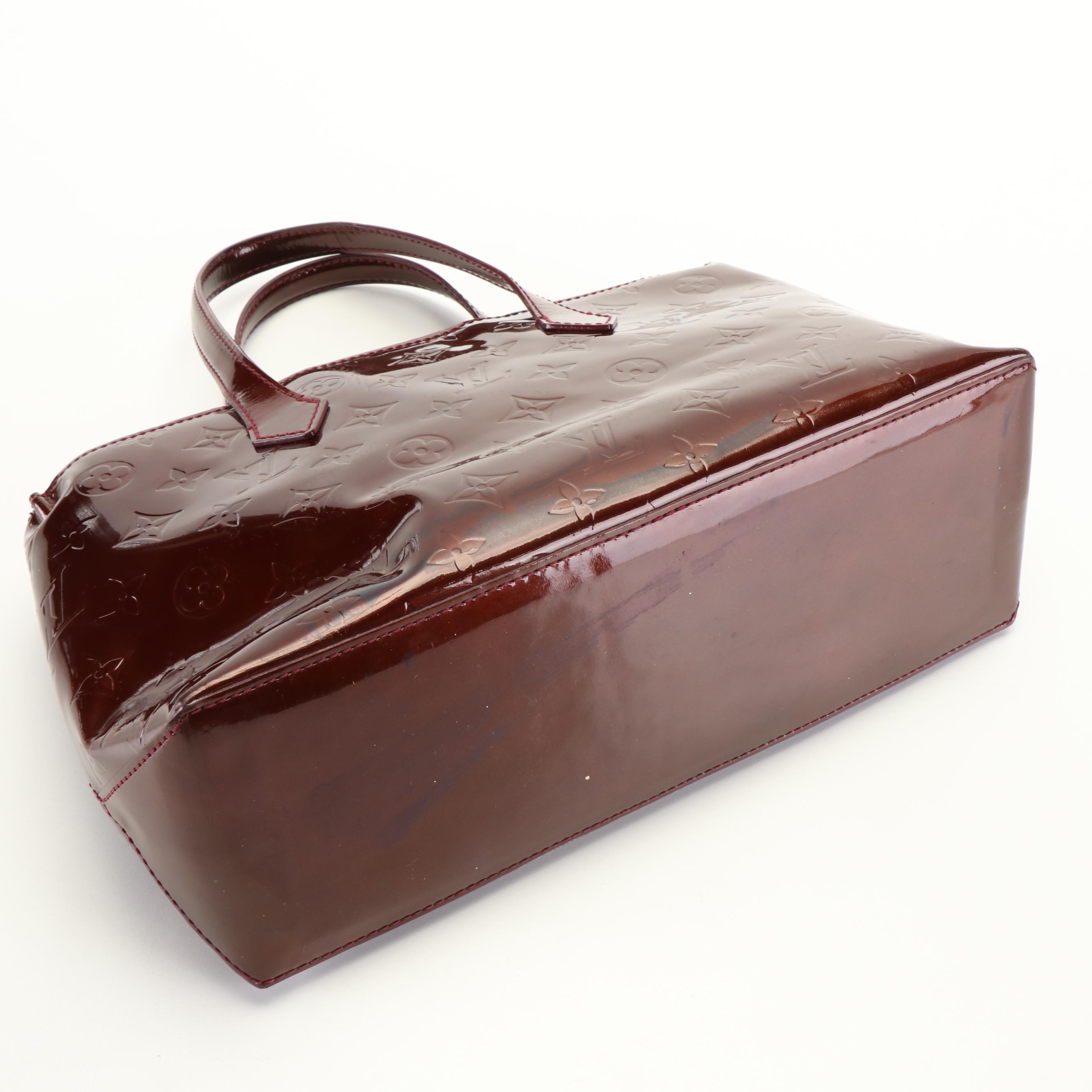 Louis Vuitton Wilshire Handbag in Vernis Amarante Leather