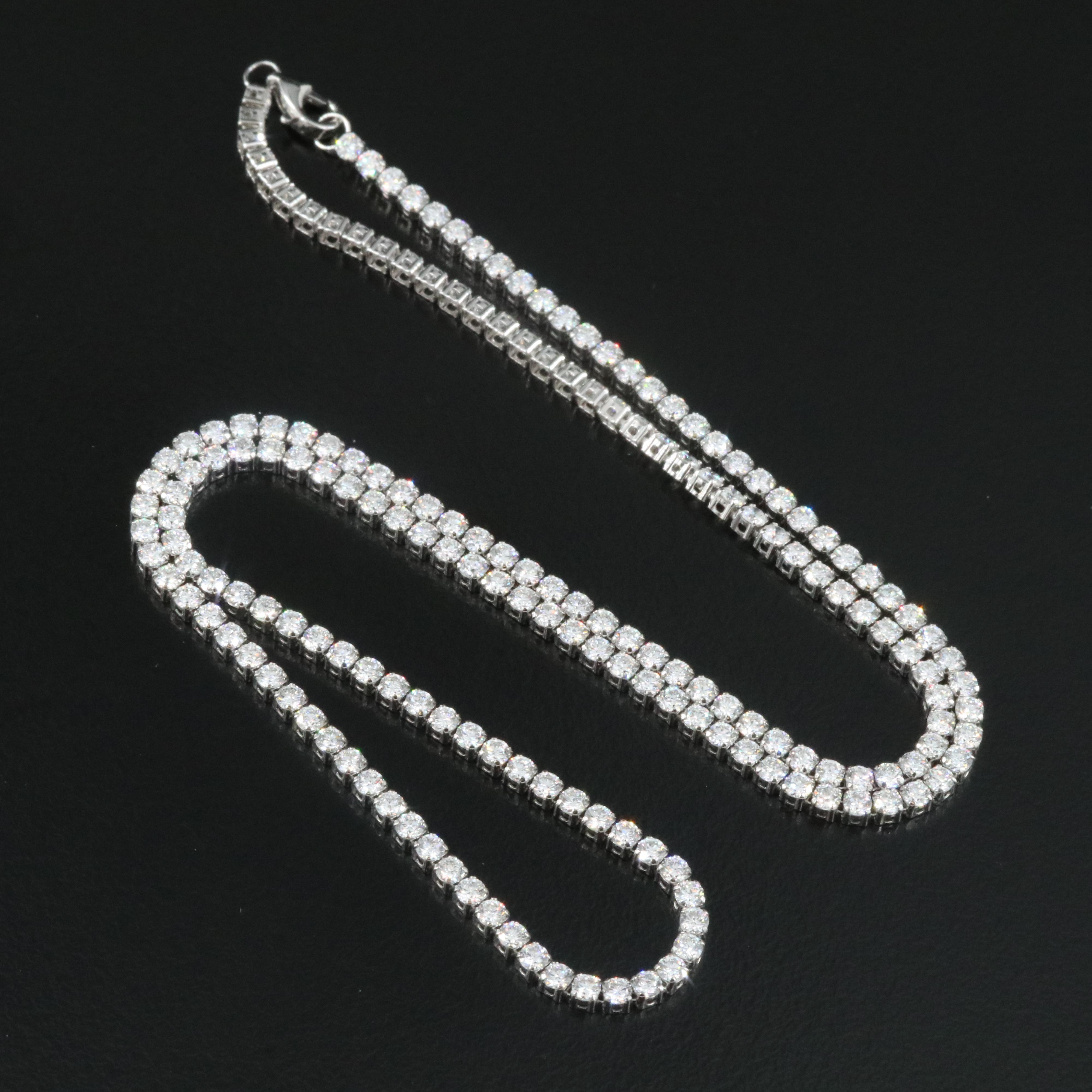 14K 8.00 CTW Lab Grown Diamond Rivière Necklace