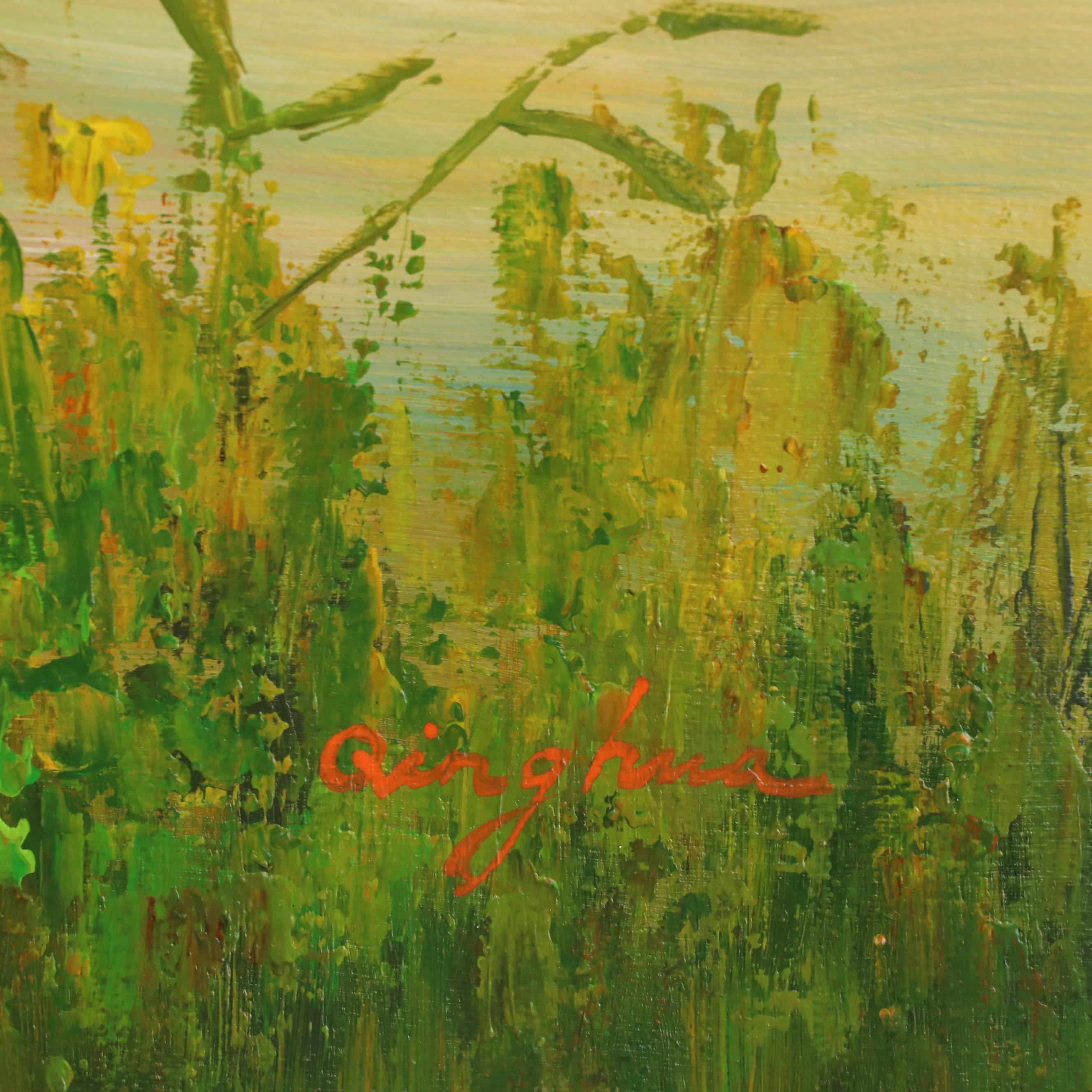 Qinghua Lake Landscape Oil Painting, 21st Century