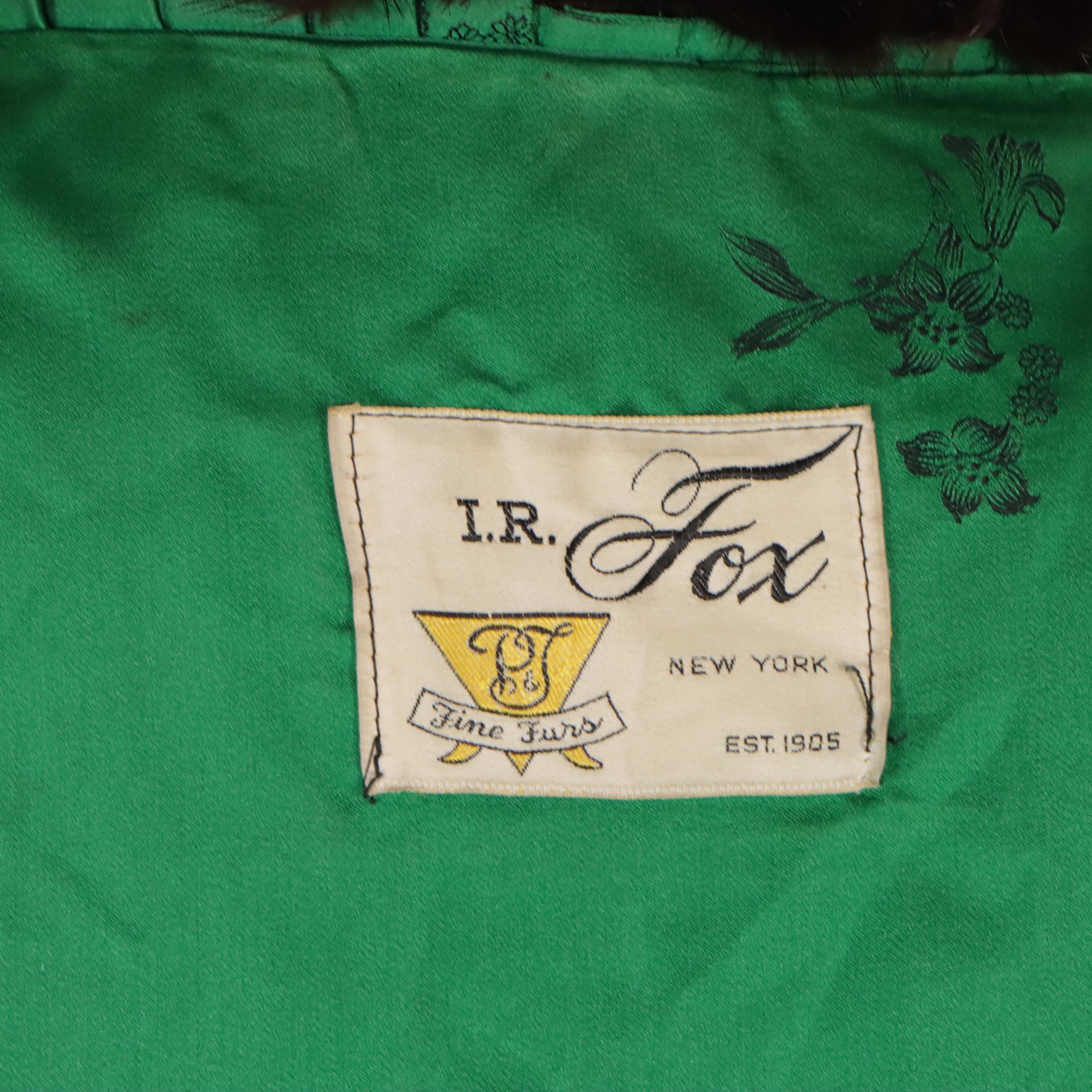 I.R Fox New York Mahogany Brown Mink Fur Coat | Everything But The House