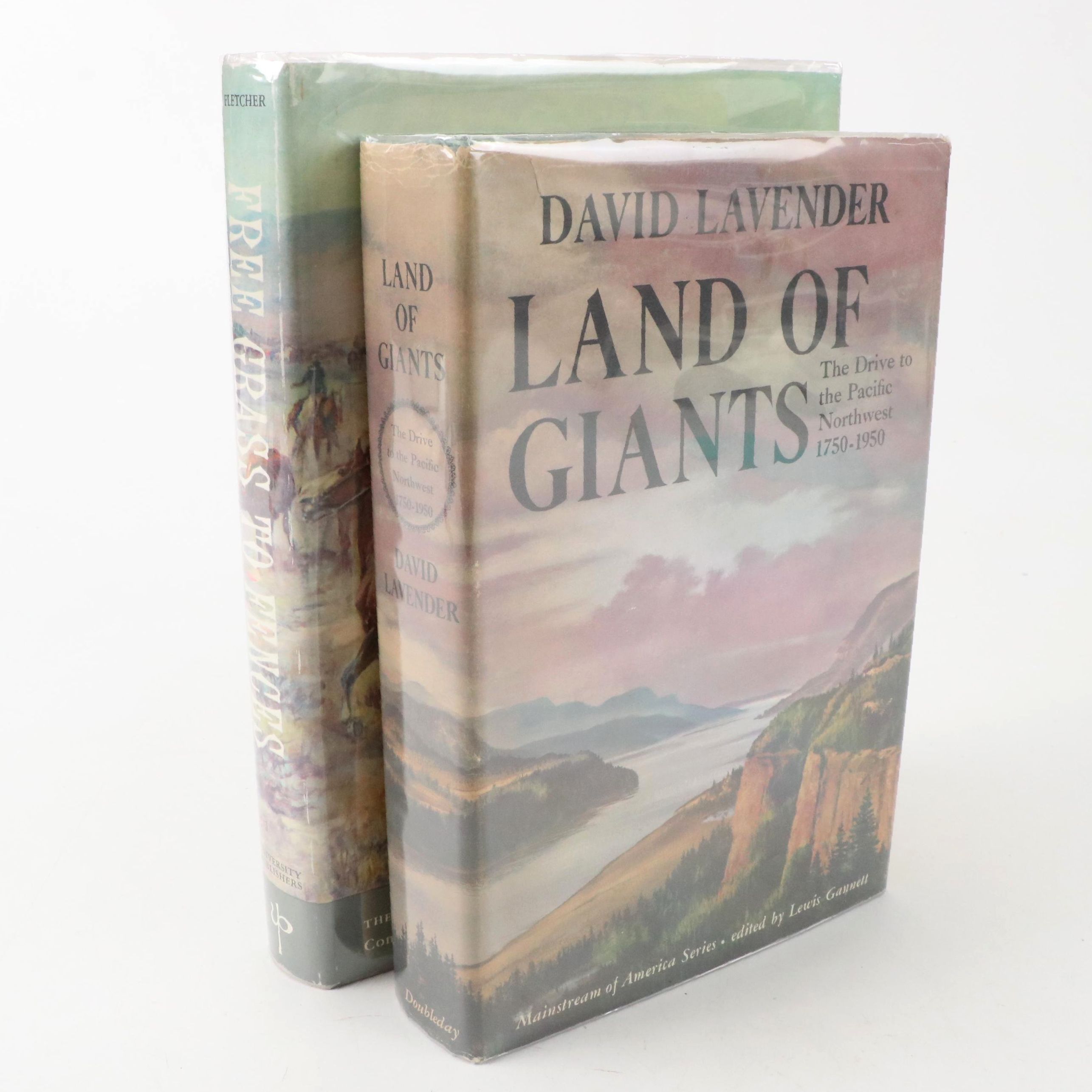First Edition "Land of Giants" by David Lavender and Other Book, Mid-20th C.