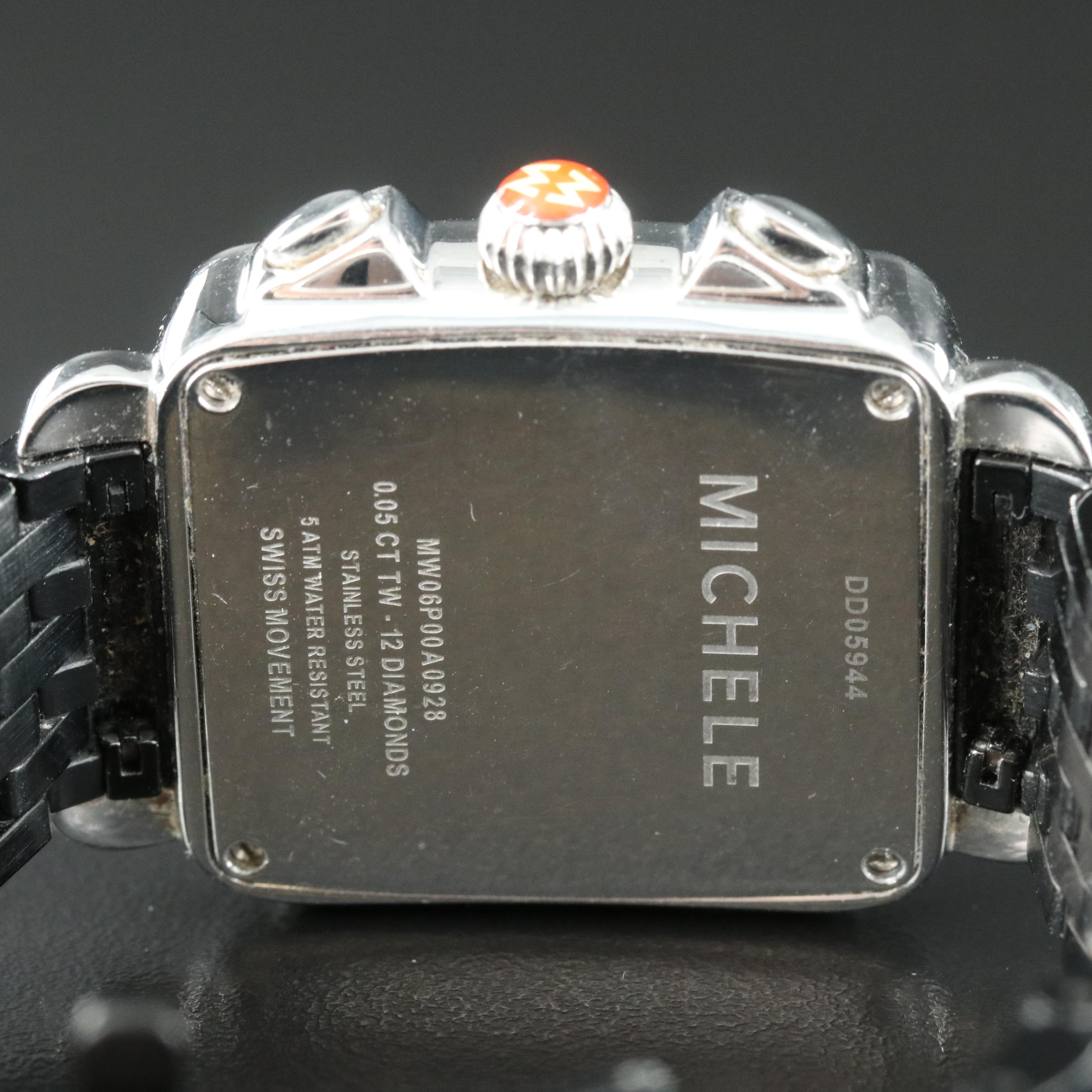 Michele Diamond Dial Chronograph Watch