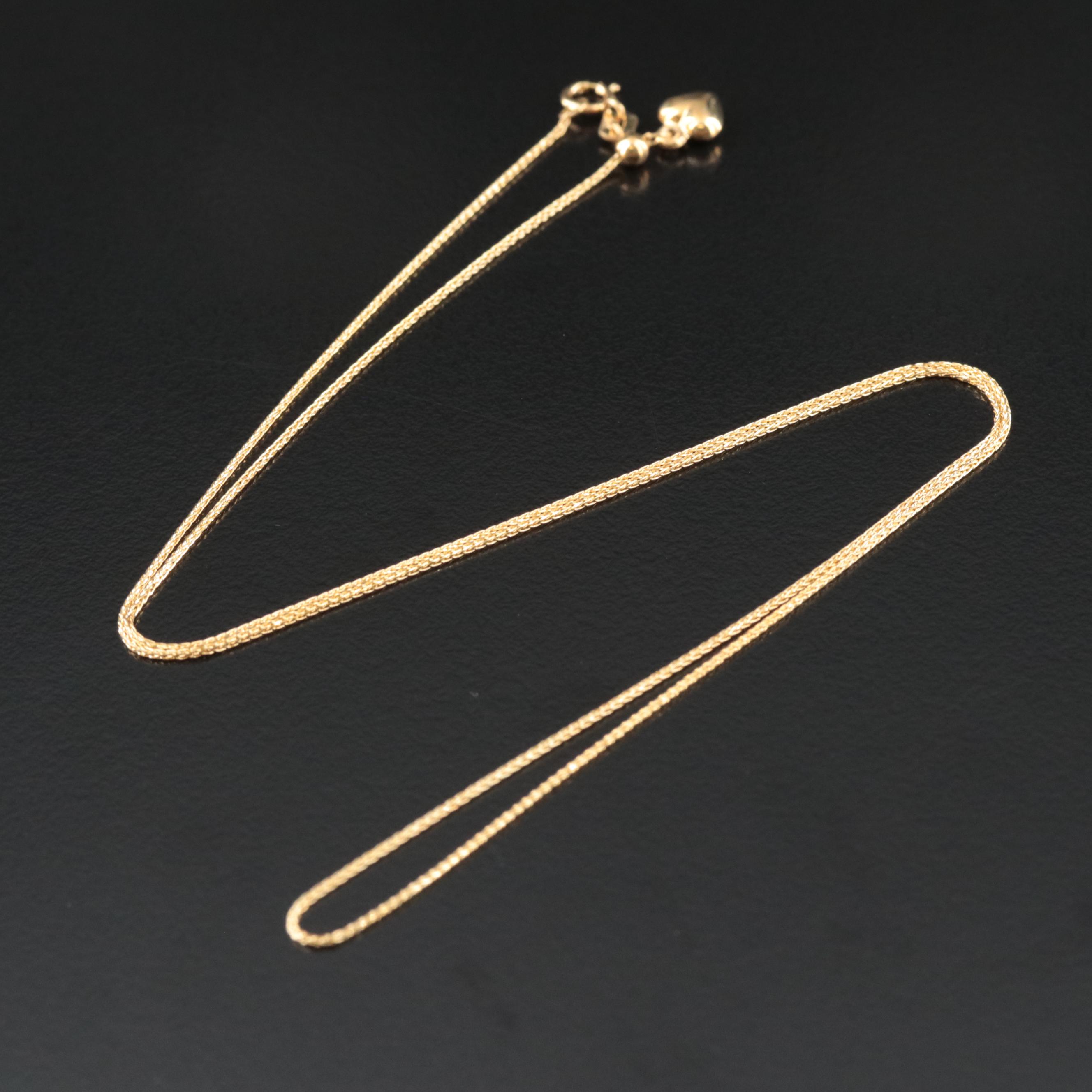 14K Adjustable Chain Necklace