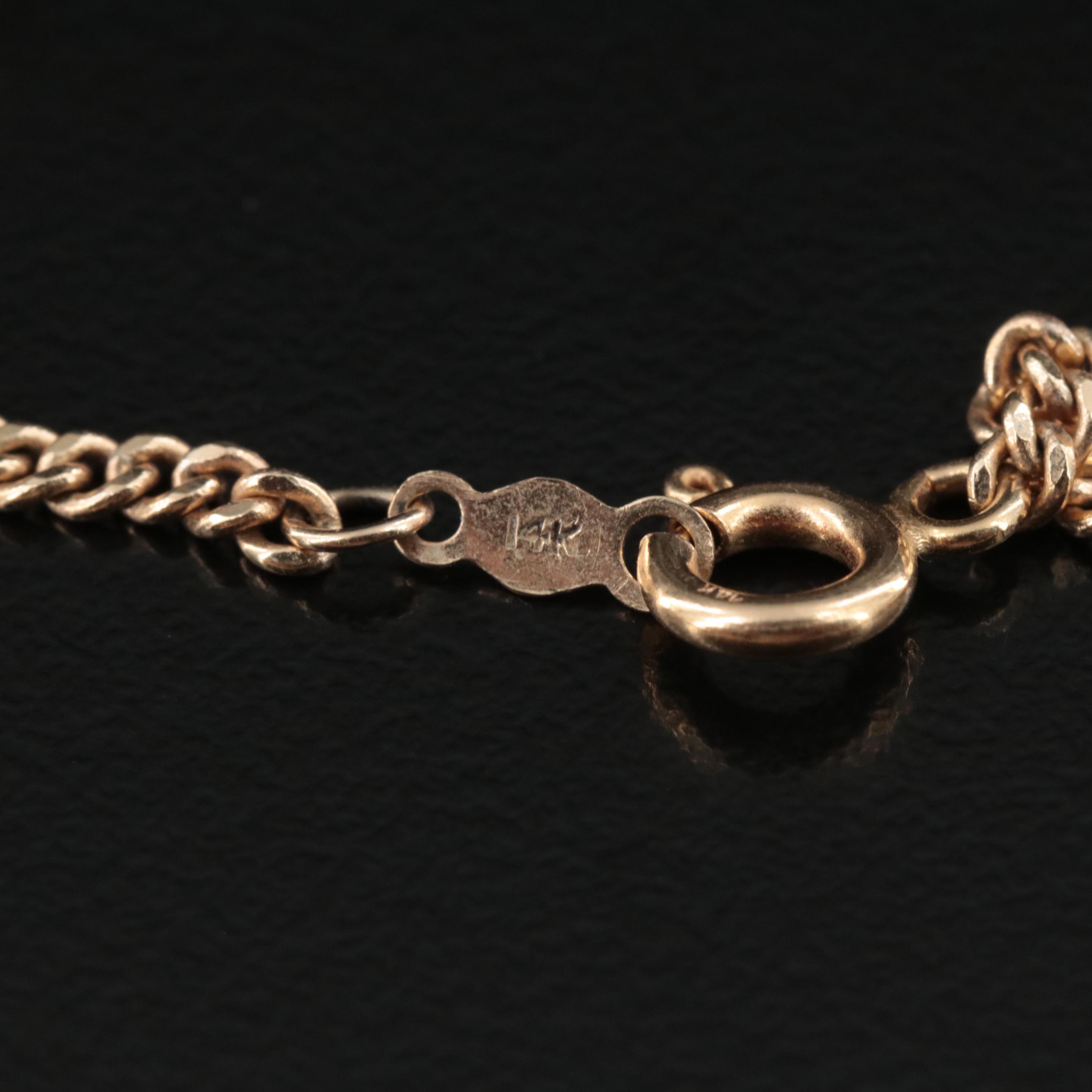 14K Rope Chain Cross Necklace