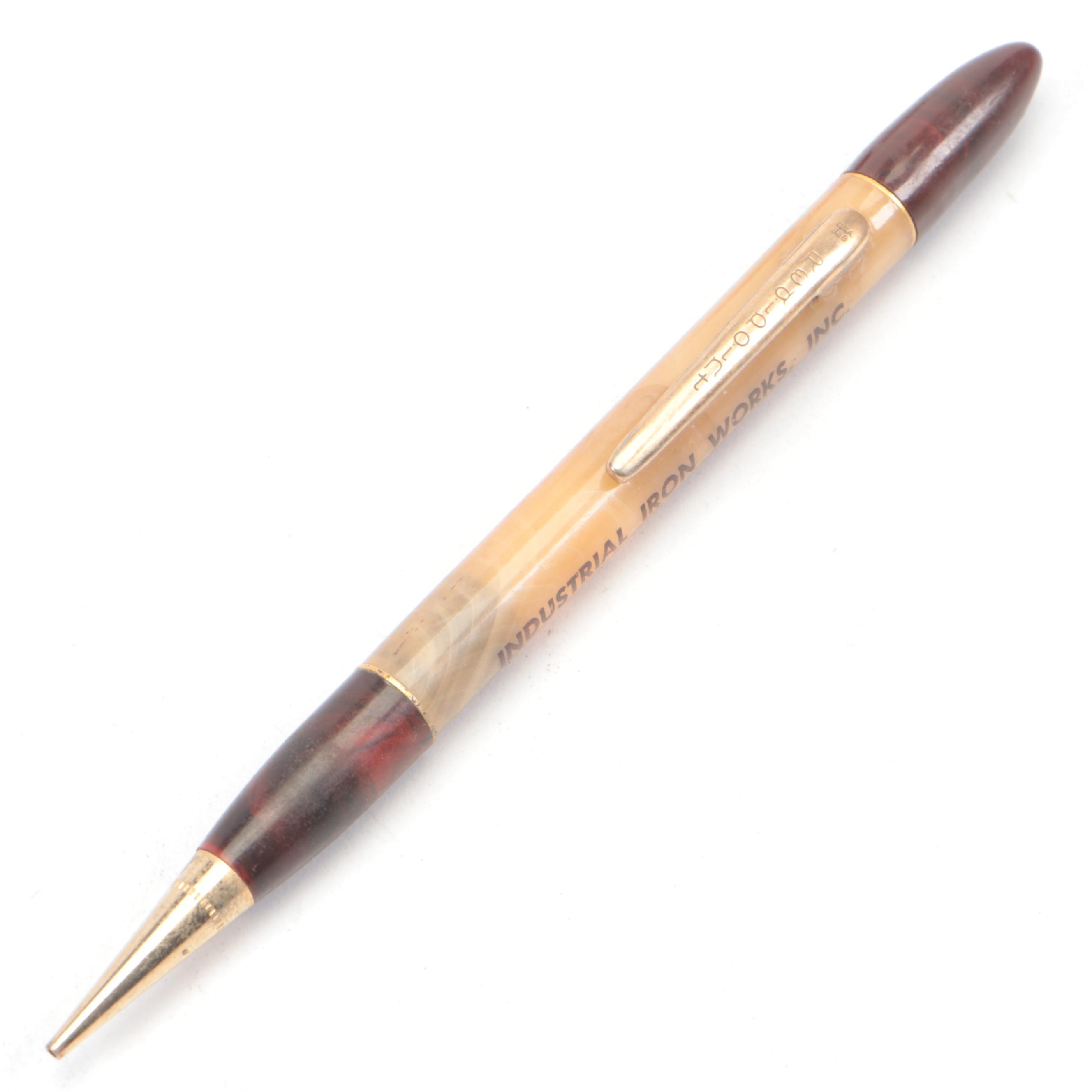 Redipoint Industrial Iron Works Mechanical Pencil with Walnut Burl Wood Penstand