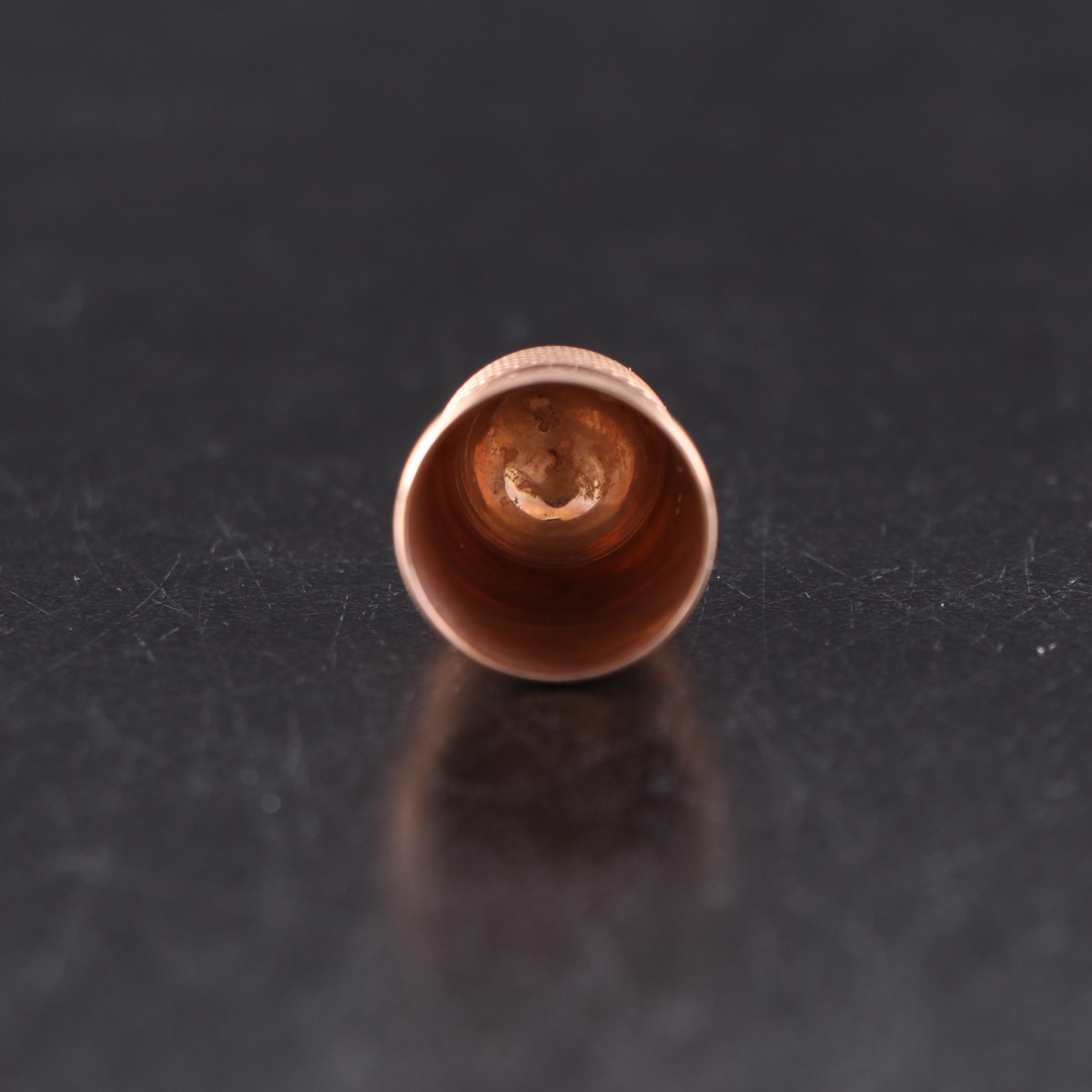 Gold Plate Monogrammed Sewing Thimble