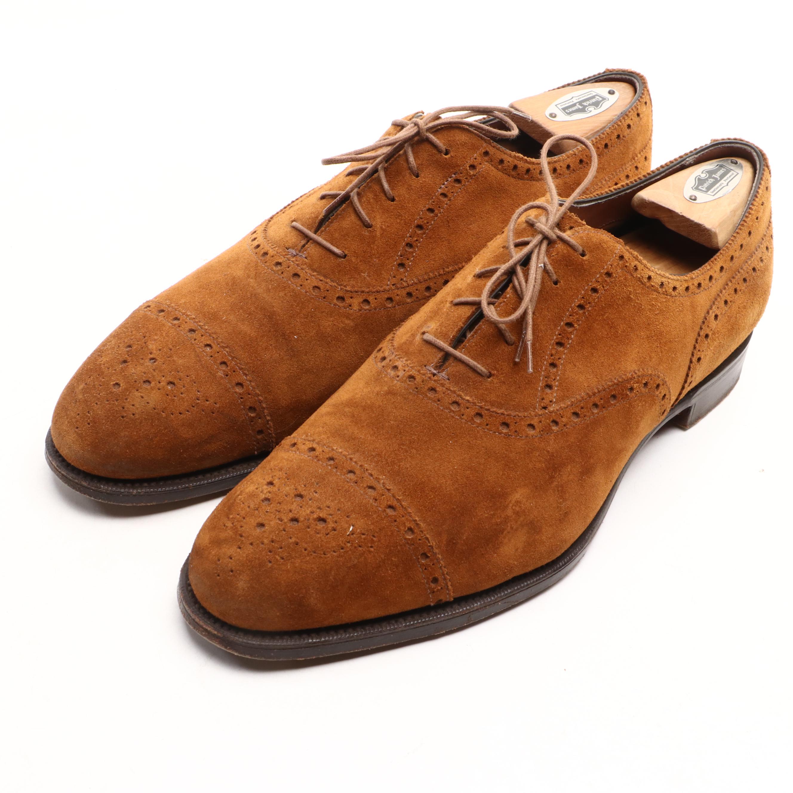 Men's Polo Ralph Lauren and Edward Green Cap Toe Brogues in Leather and Suede