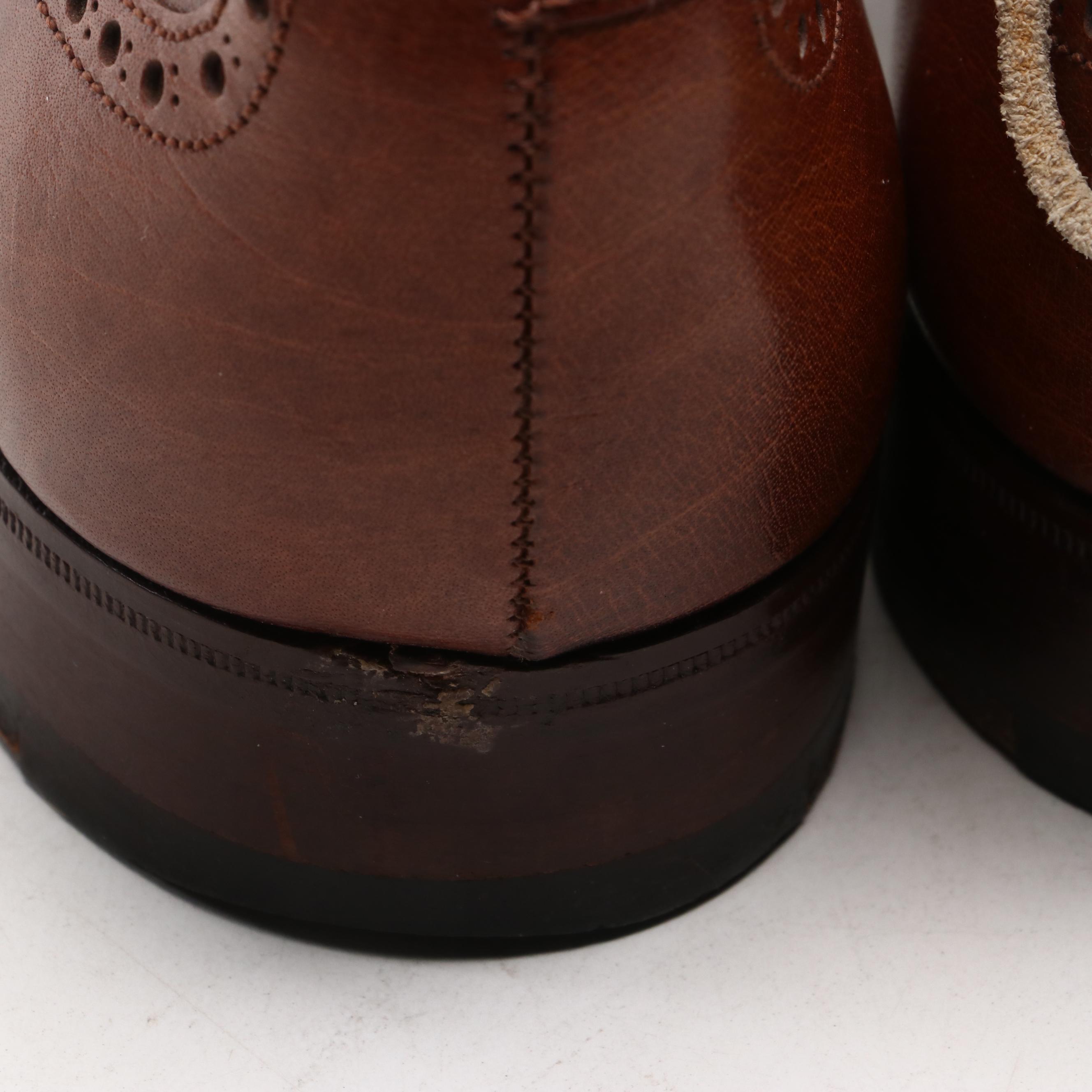 Men's Polo Ralph Lauren and Edward Green Cap Toe Brogues in Leather and Suede