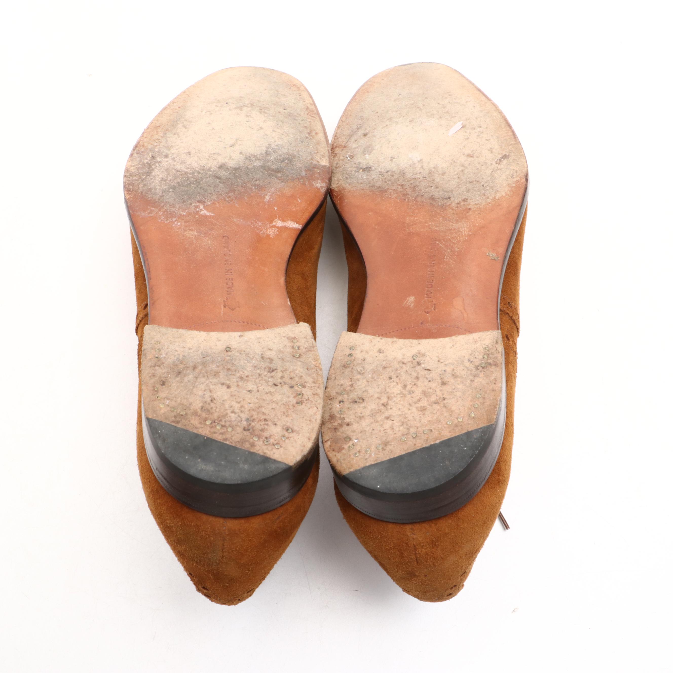 Men's Polo Ralph Lauren and Edward Green Cap Toe Brogues in Leather and Suede