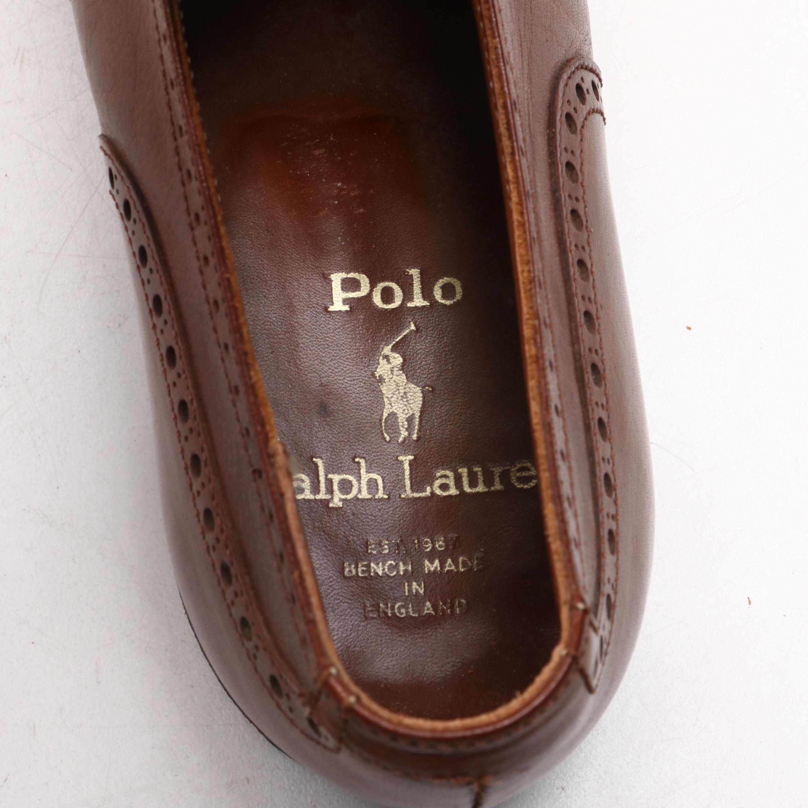 Men's Polo Ralph Lauren and Edward Green Cap Toe Brogues in Leather and Suede
