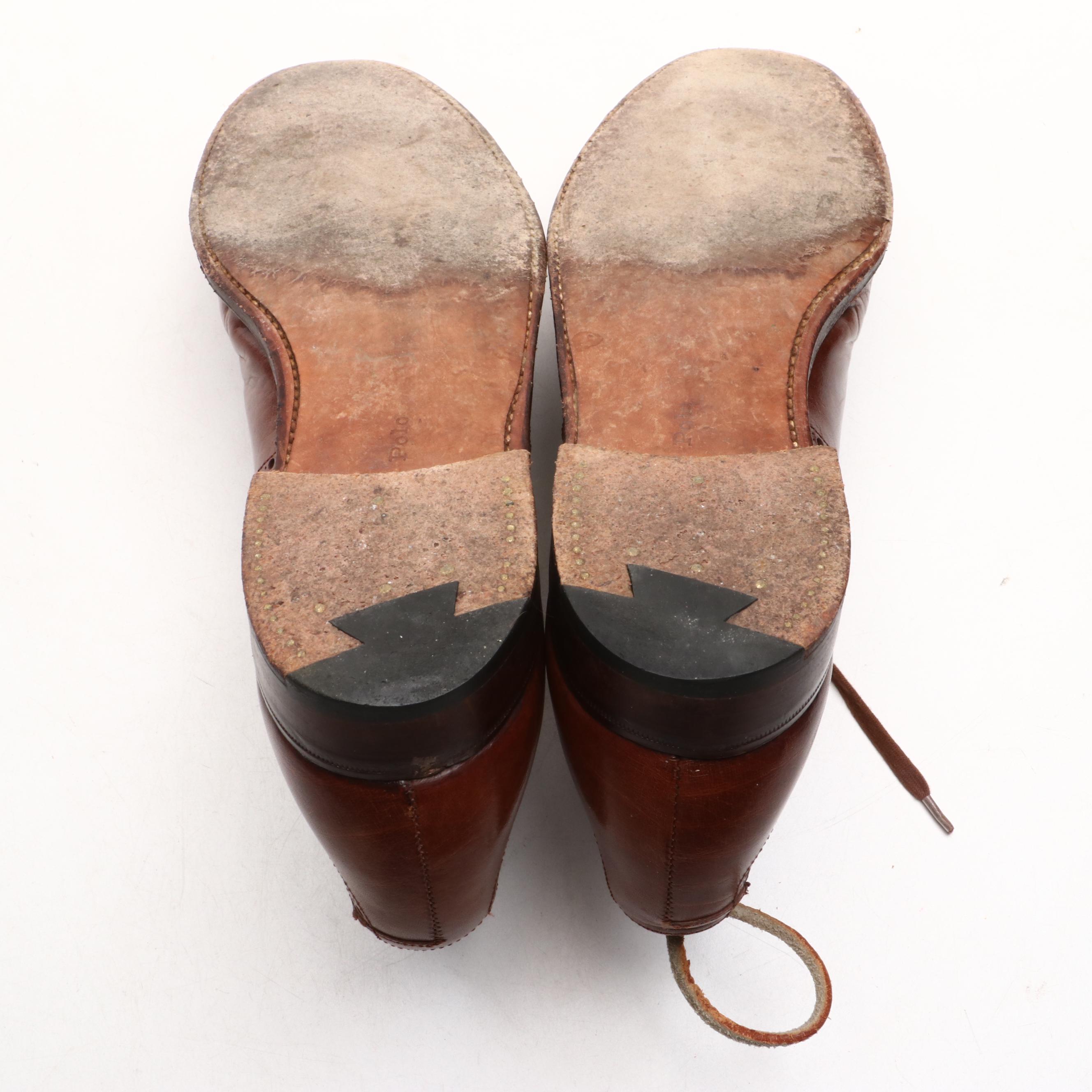 Men's Polo Ralph Lauren and Edward Green Cap Toe Brogues in Leather and Suede