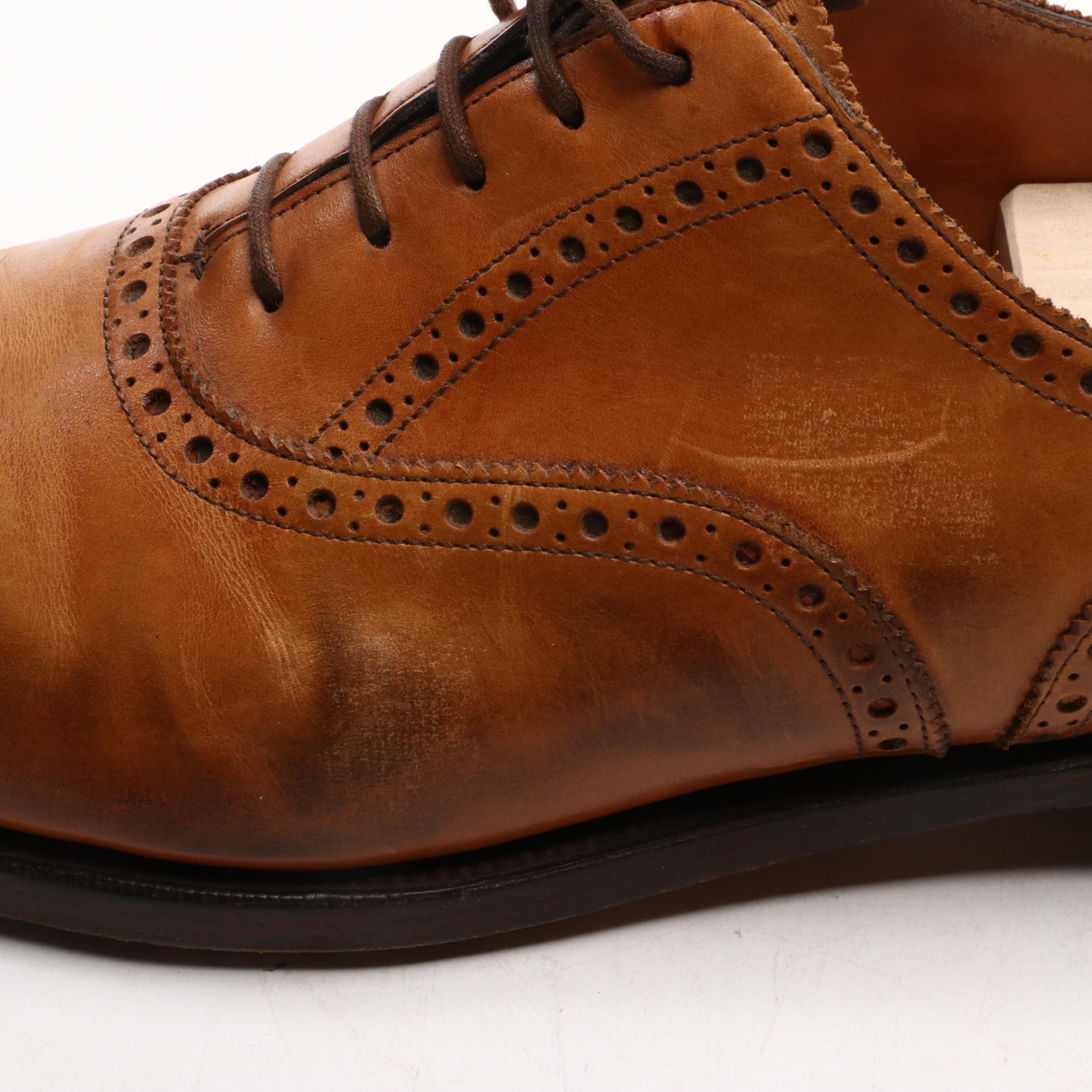 Men's Polo Ralph Lauren and Edward Green Cap Toe Brogues in Leather and Suede