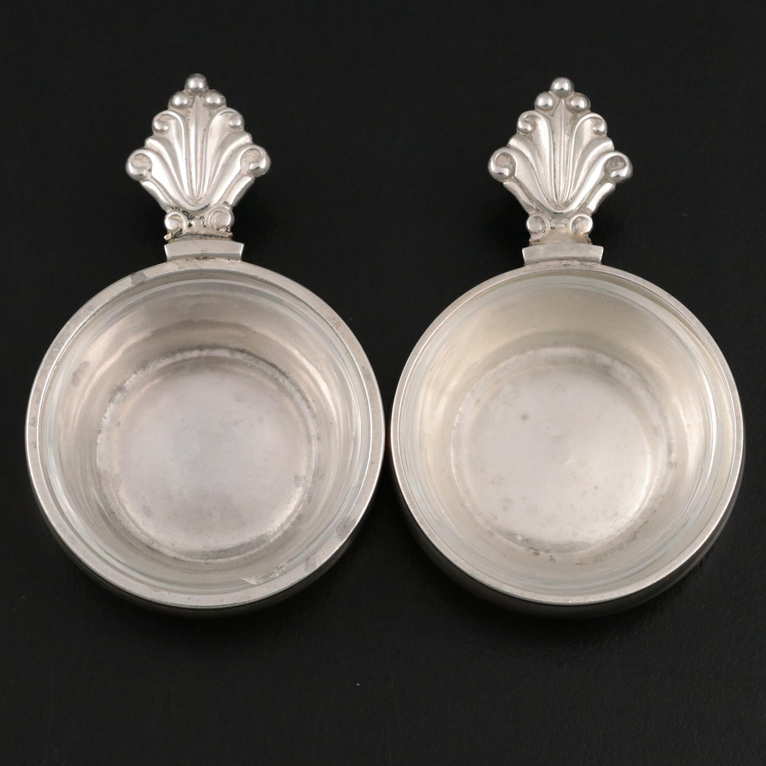 Vintage Georg Jensen "Acanthus" Sterling Silver Salt Cellars and Spoons