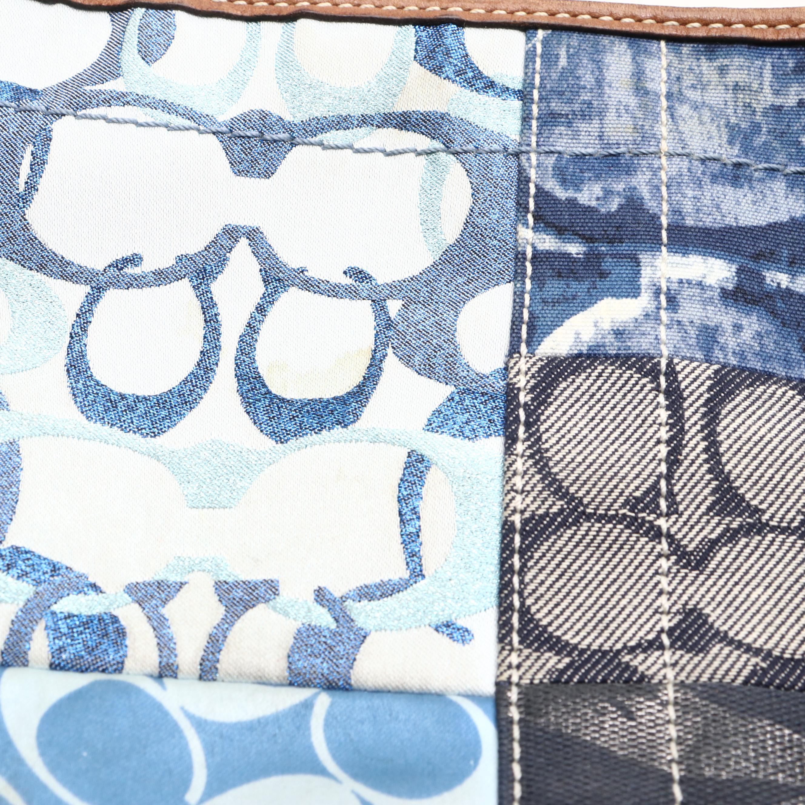 Coach Denim Patchwork Hobo Bag and Kate Spade Blue Suede Shoulder Bag