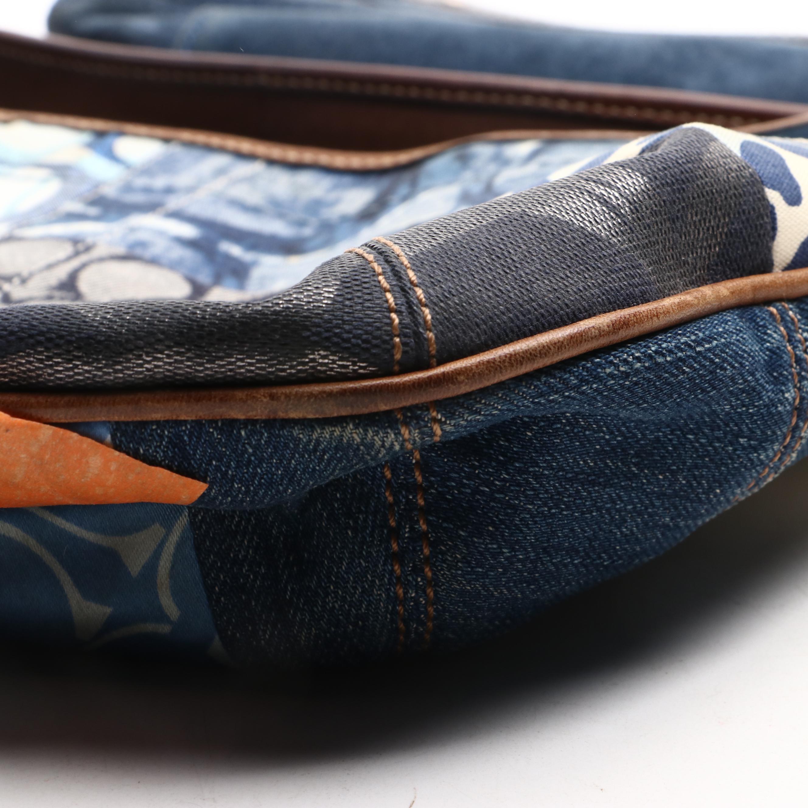 Coach Denim Patchwork Hobo Bag and Kate Spade Blue Suede Shoulder Bag