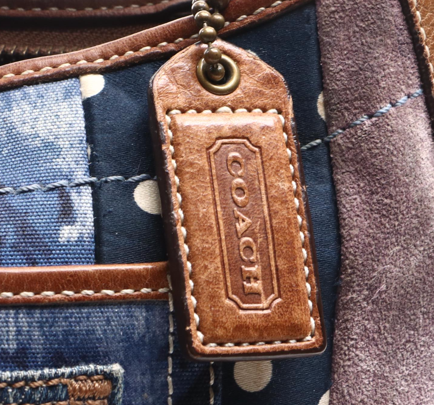 Coach Denim Patchwork Hobo Bag and Kate Spade Blue Suede Shoulder Bag