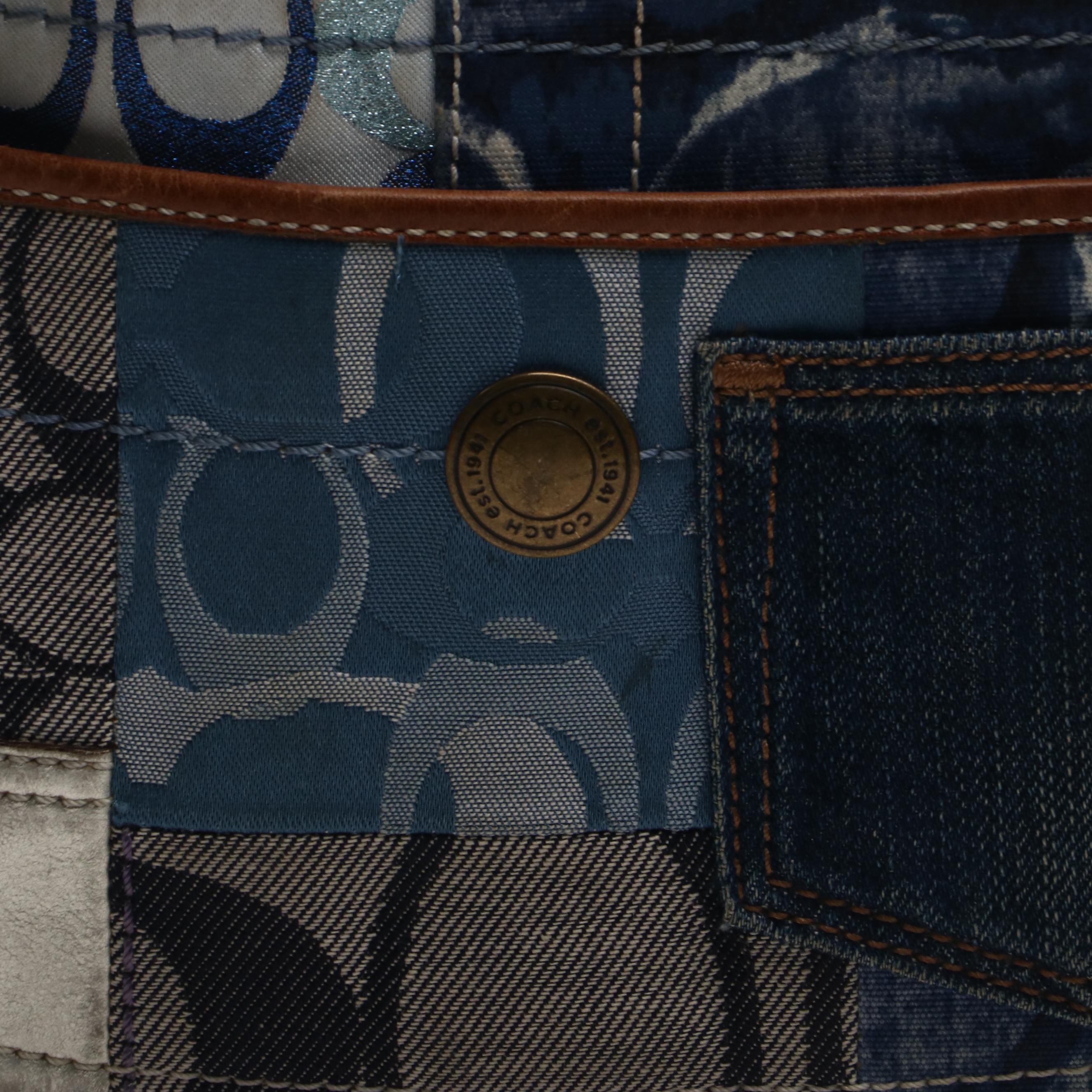 Coach Denim Patchwork Hobo Bag and Kate Spade Blue Suede Shoulder Bag