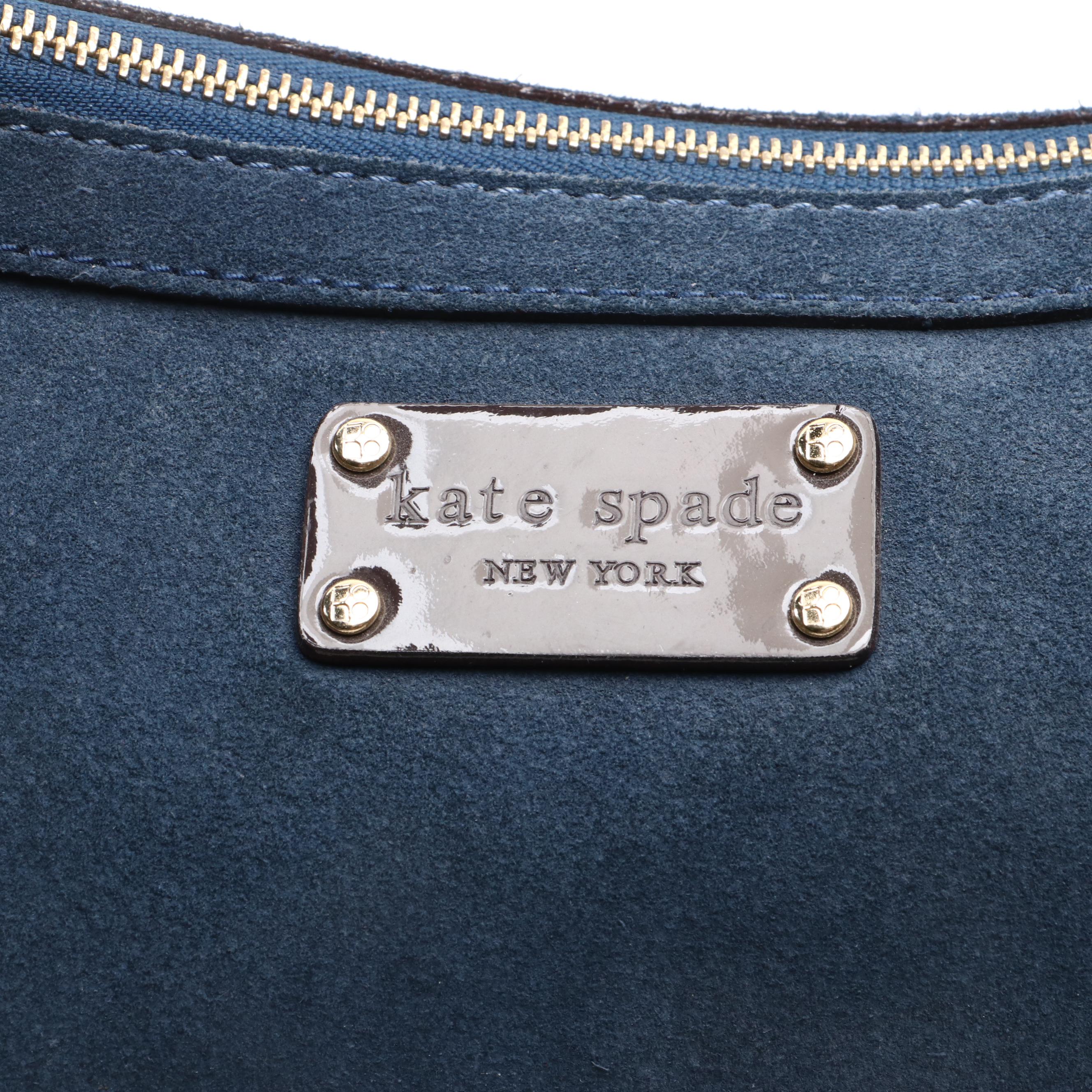 Coach Denim Patchwork Hobo Bag and Kate Spade Blue Suede Shoulder Bag