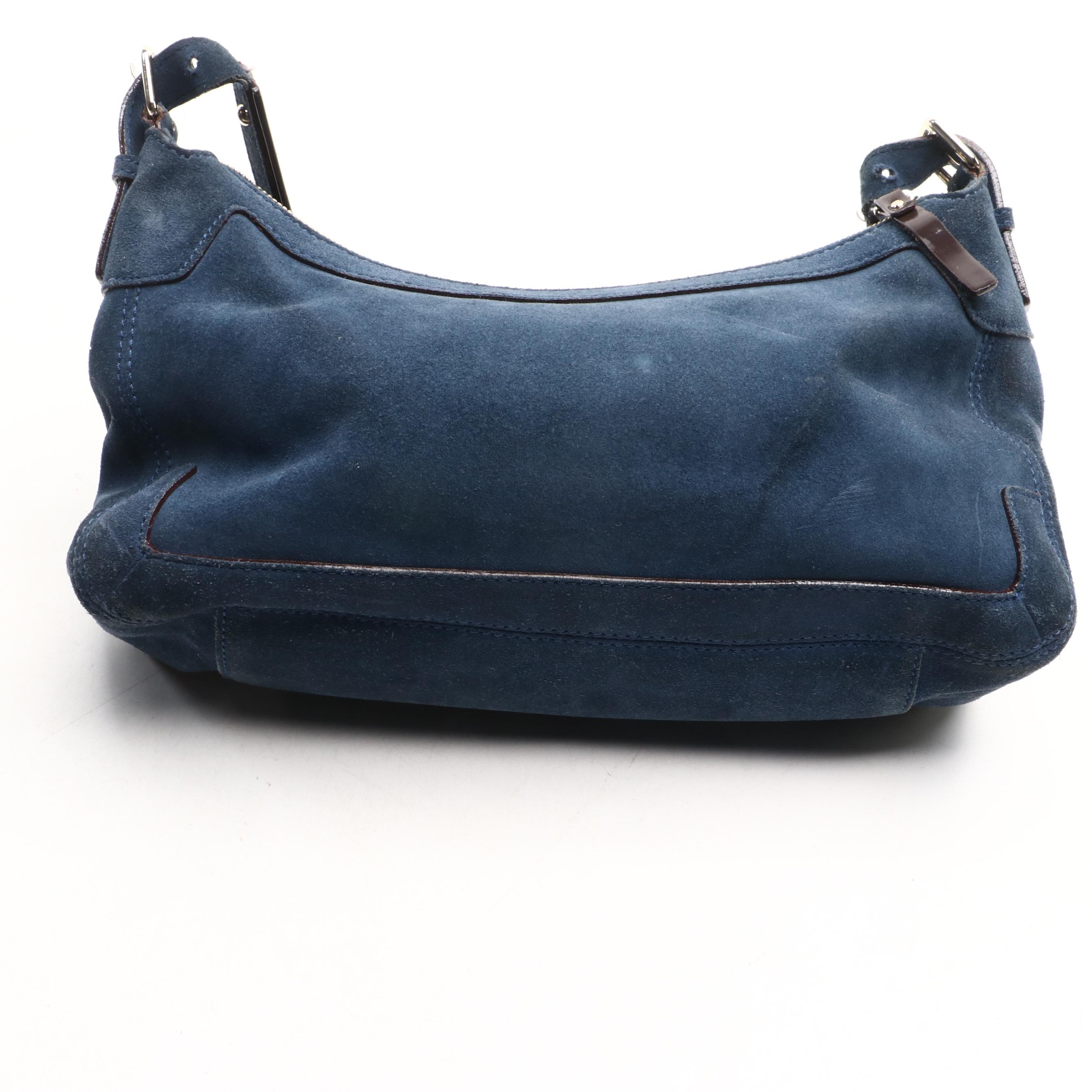 Coach Denim Patchwork Hobo Bag and Kate Spade Blue Suede Shoulder Bag