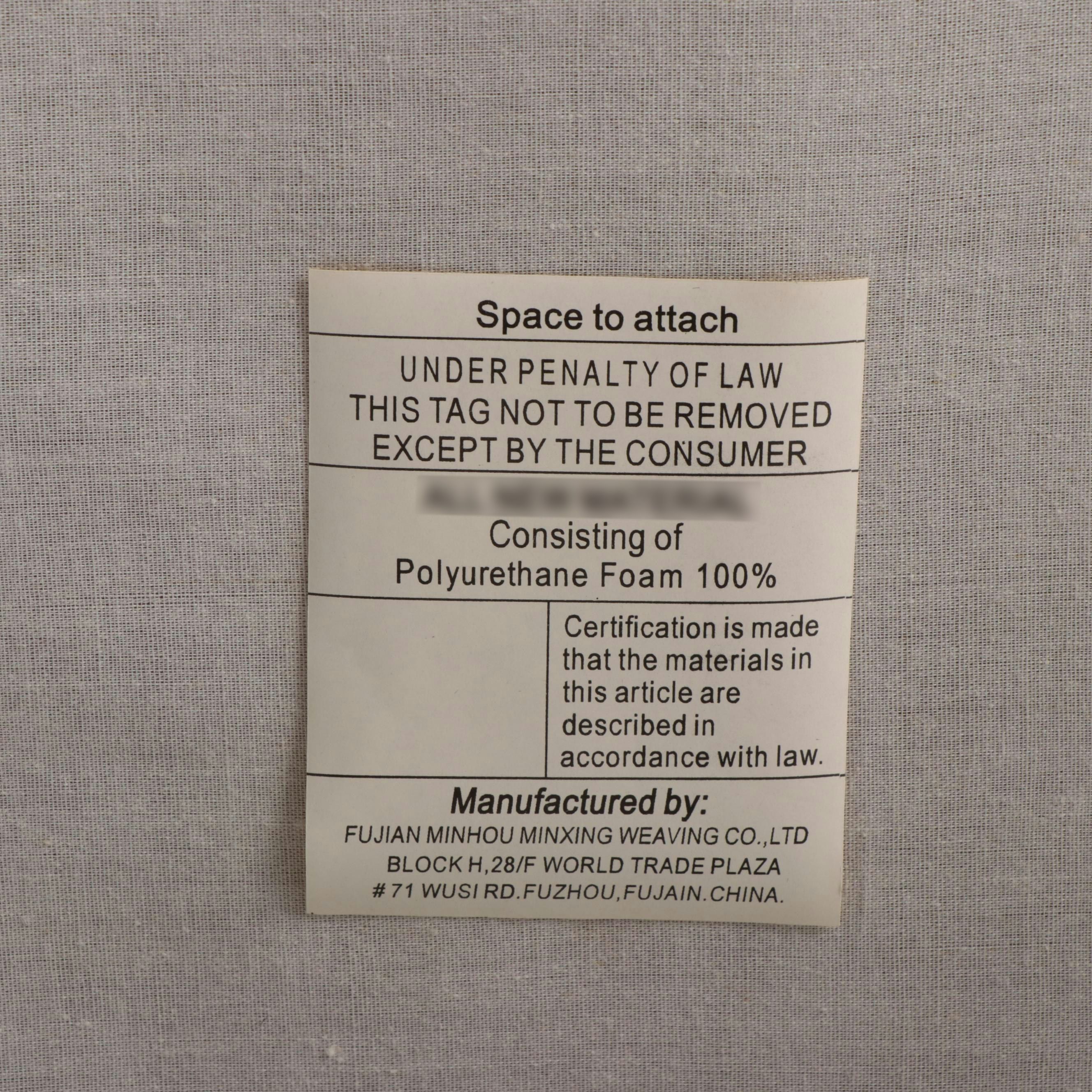 Striped Fabric Upholstered Footstool on Casters