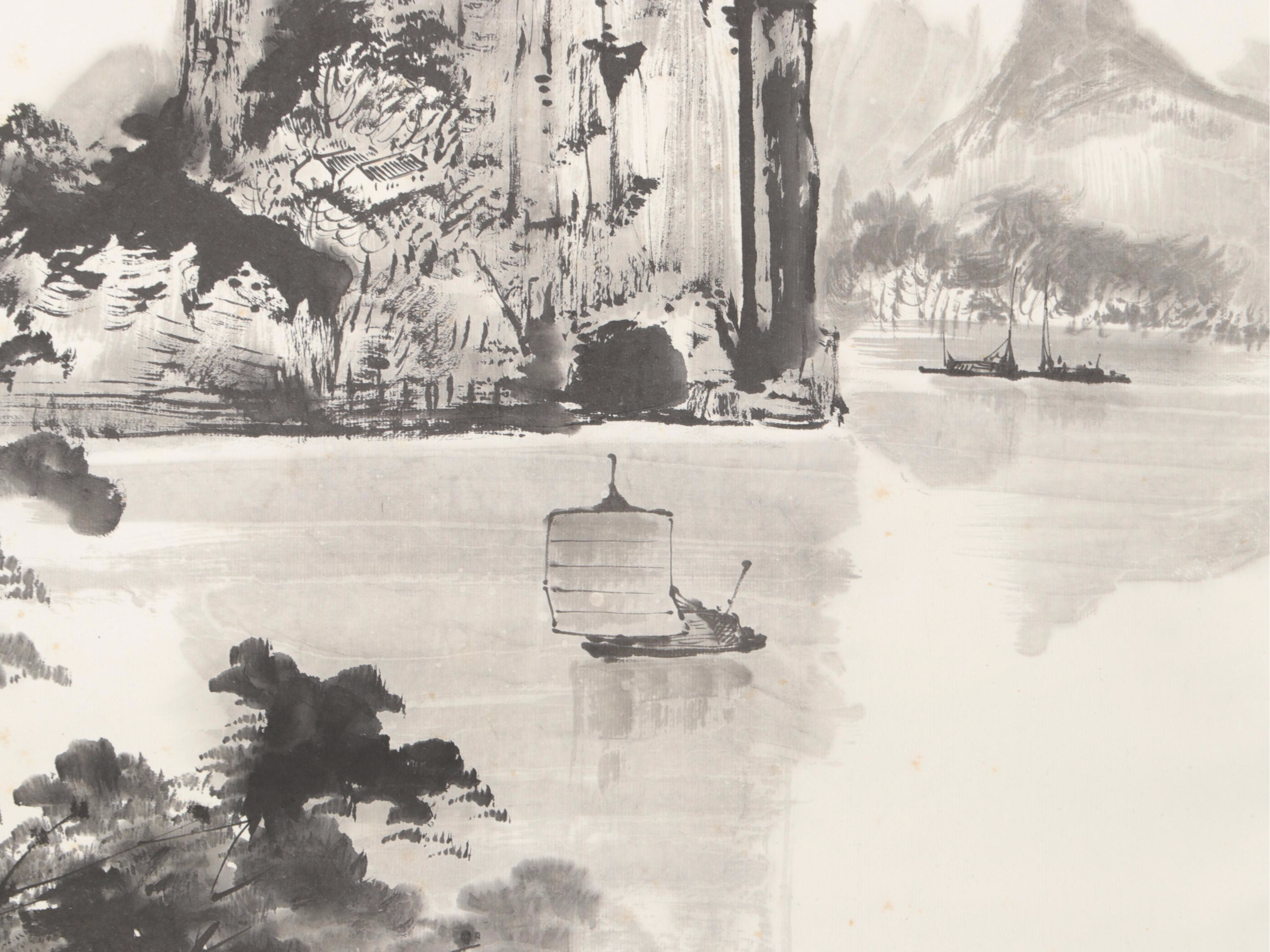 Two Vintage Chinese Ink Scroll Paintings