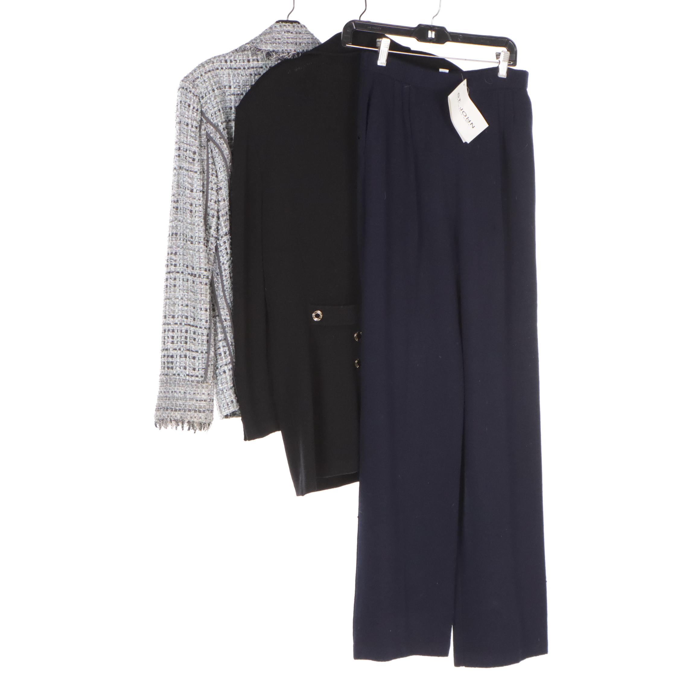 St. John Tweed Knit Jacket, St. John Collection Knit Jacket and Pants