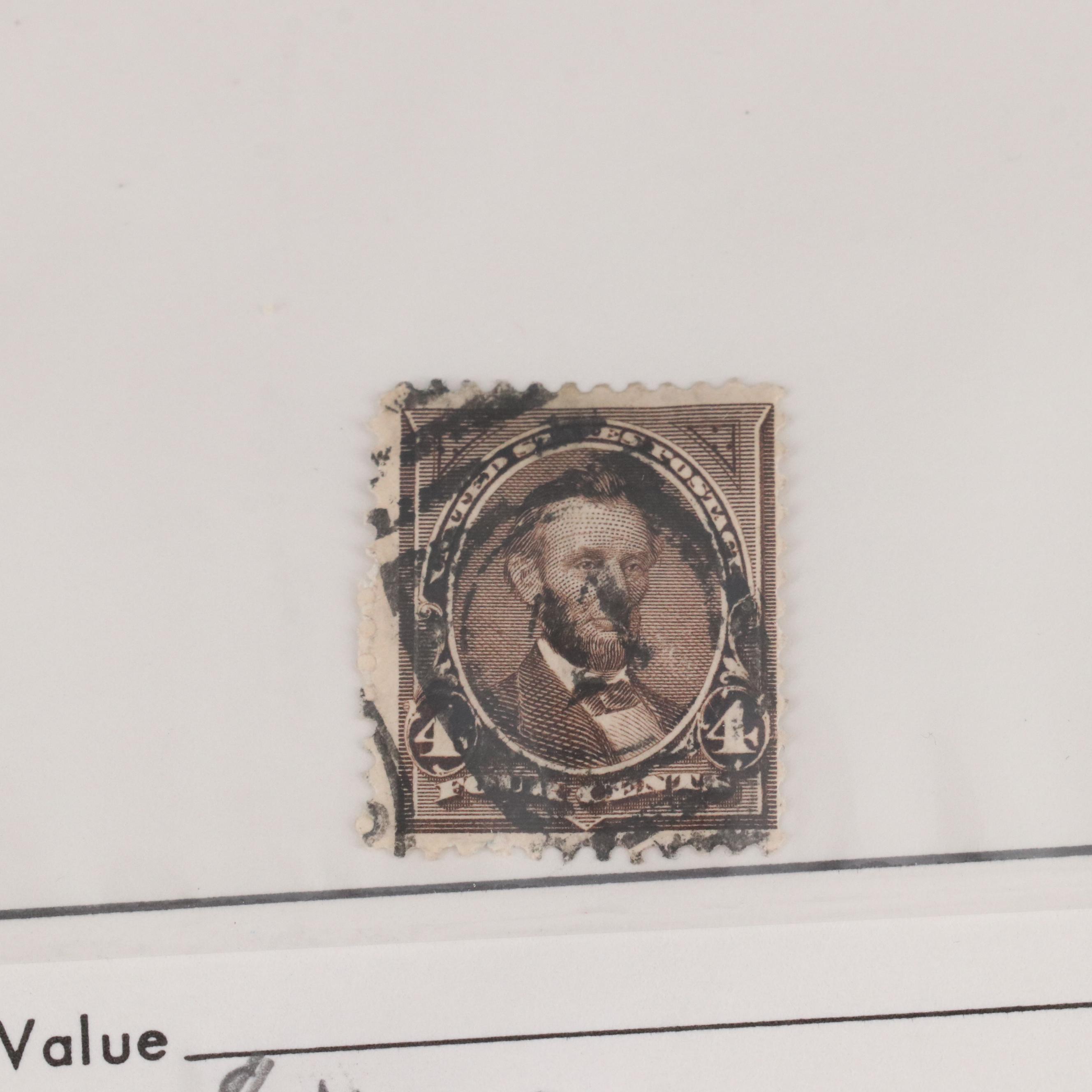 Binder of U.S. Carded Postage Stamps, Including Columbian, Pan-American and More