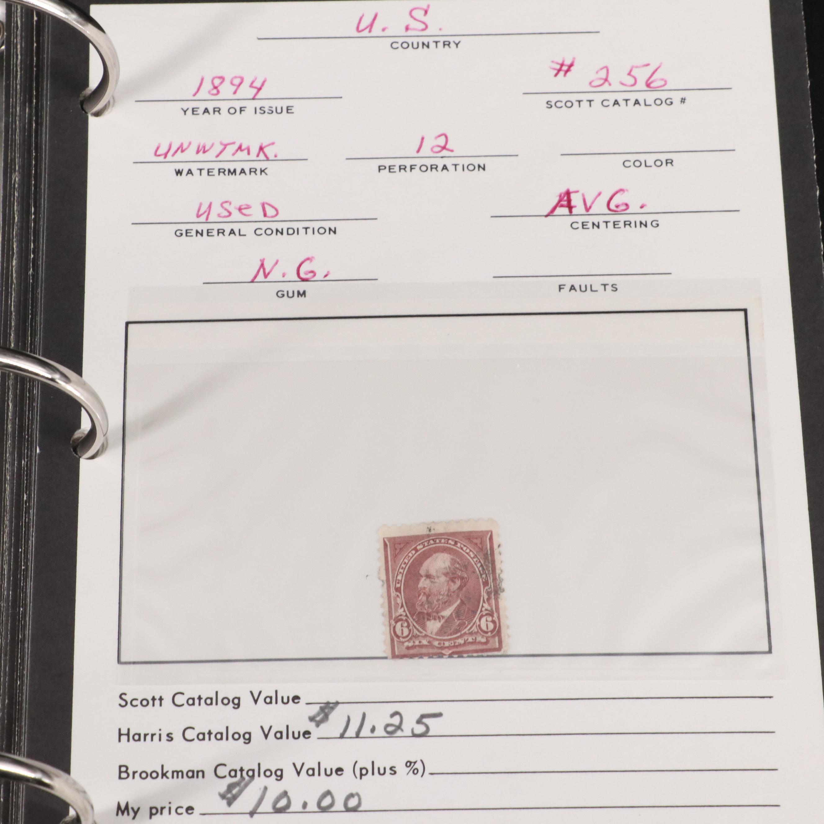 Binder of U.S. Carded Postage Stamps, Including Columbian, Pan-American and More