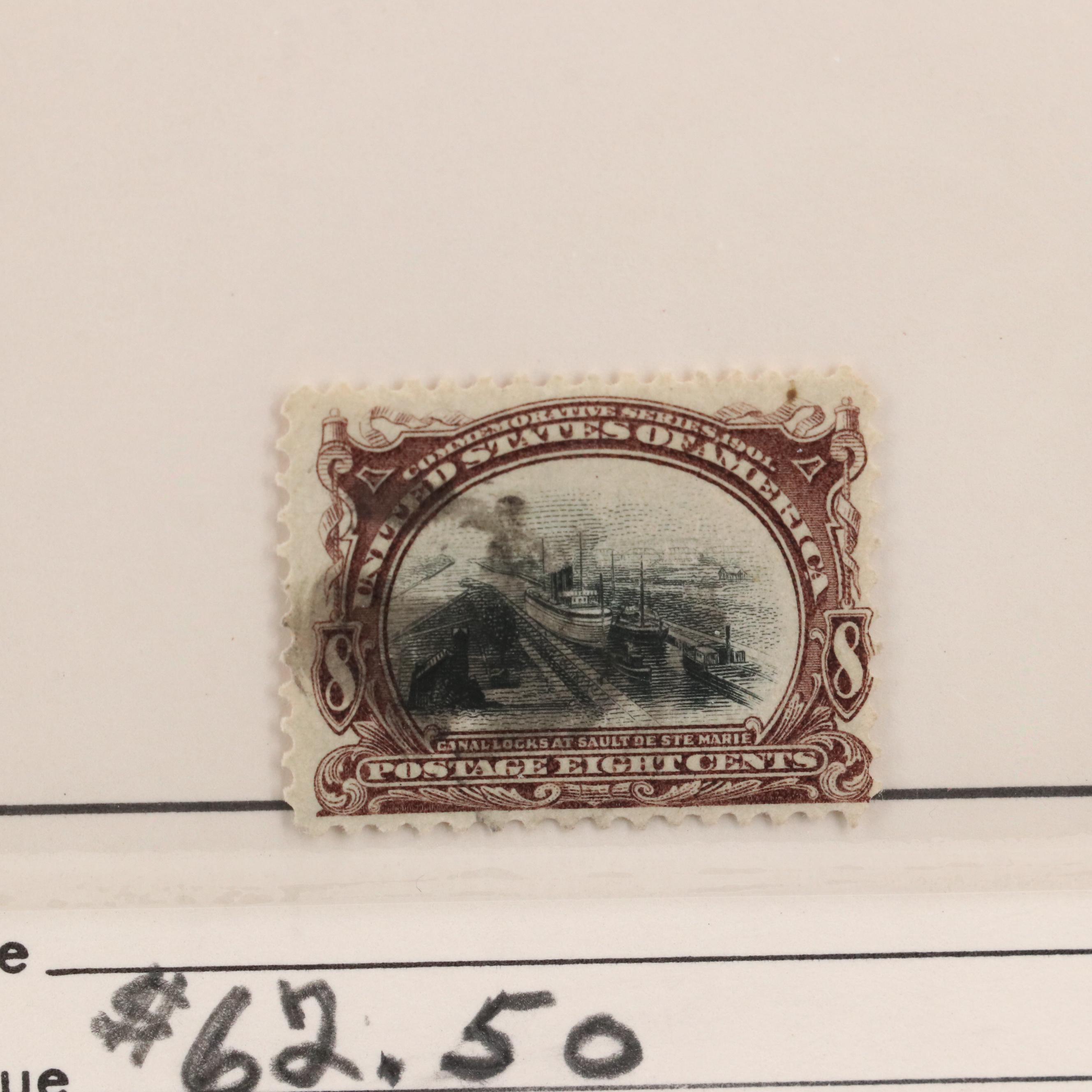 Binder of U.S. Carded Postage Stamps, Including Columbian, Pan-American and More