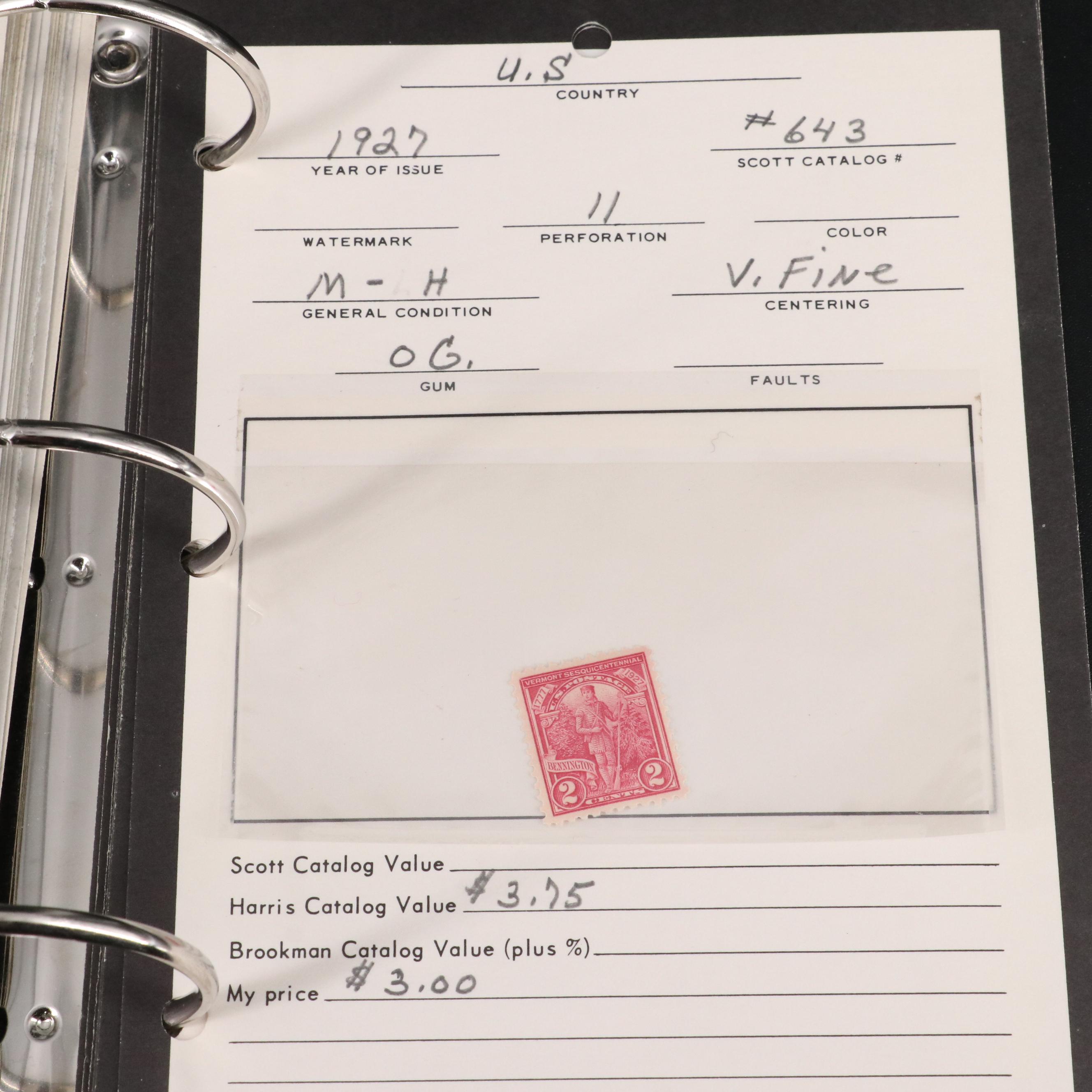 Binder of U.S. Carded Postage Stamps, Including Columbian, Pan-American and More