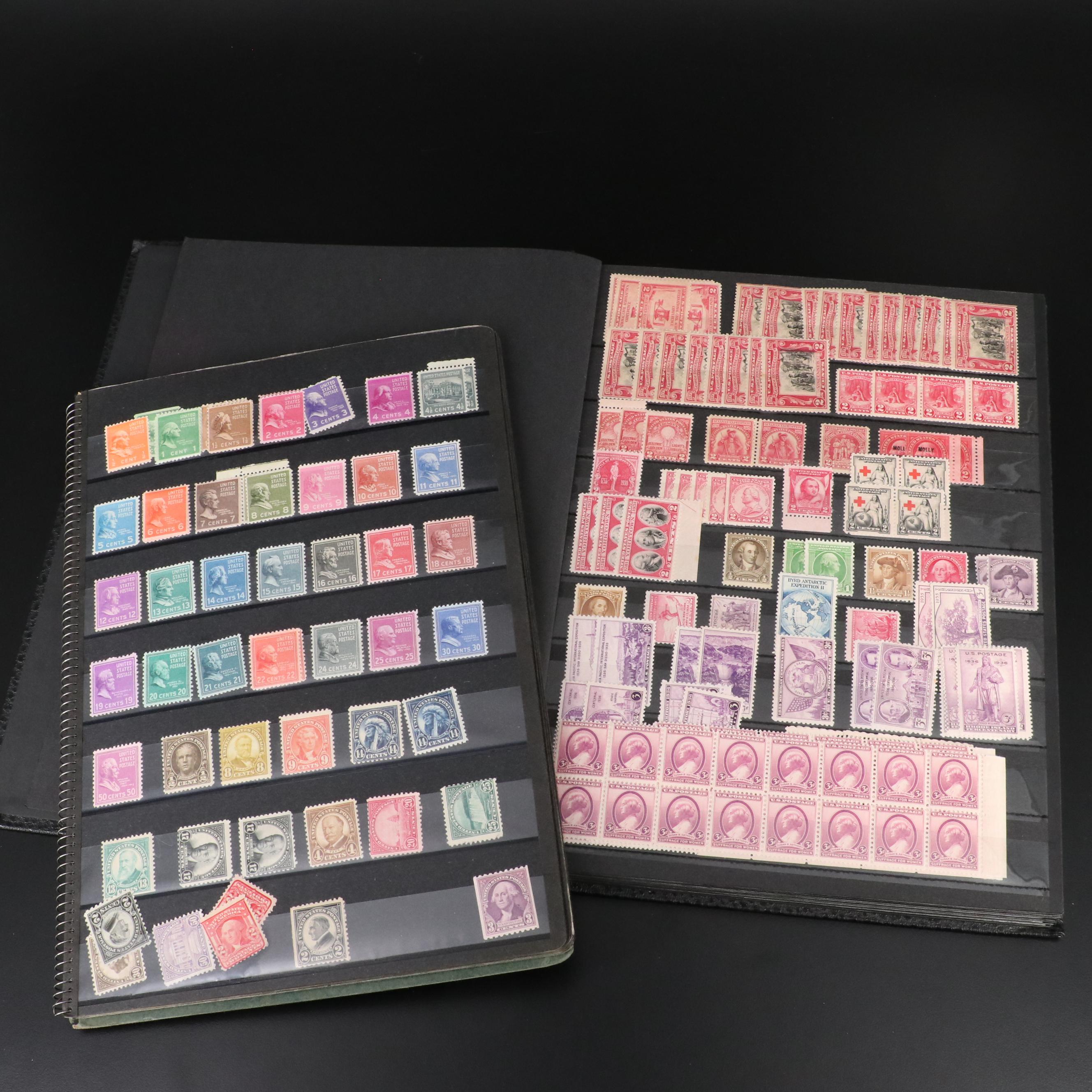 Two U.S. Postage Stamp Stock Books