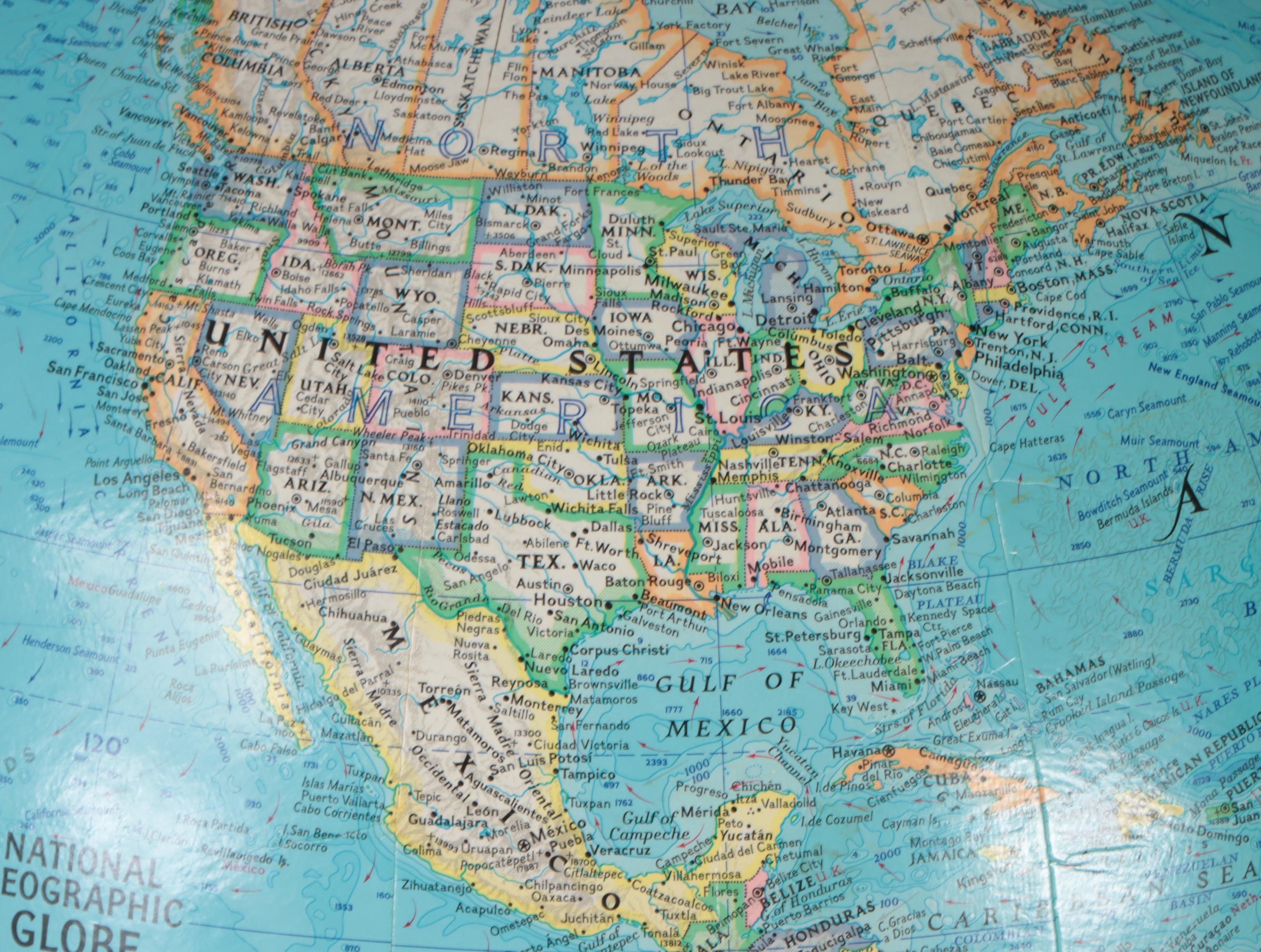 National Geographic World Globe on Acrylic Stand