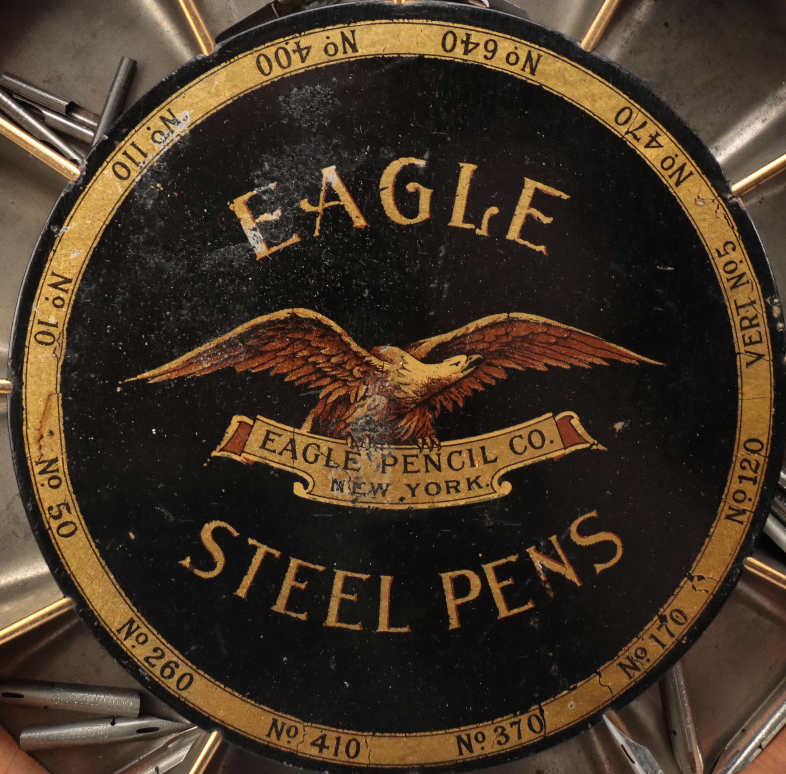 Eagle Pencil Co. "Steel Pens" Nib Model Display, Early to Mid 20th Century
